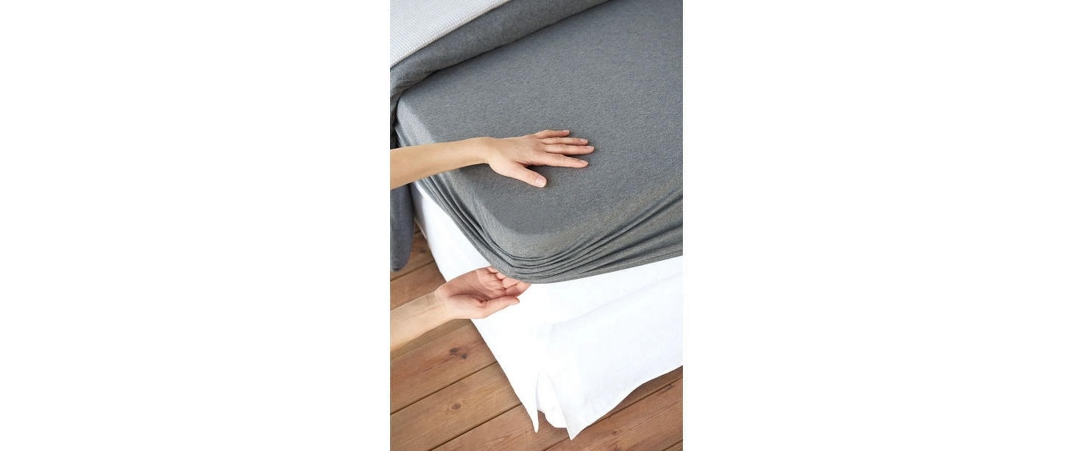 Image of Spannbettlaken "Living Home Melange Feinjersey"