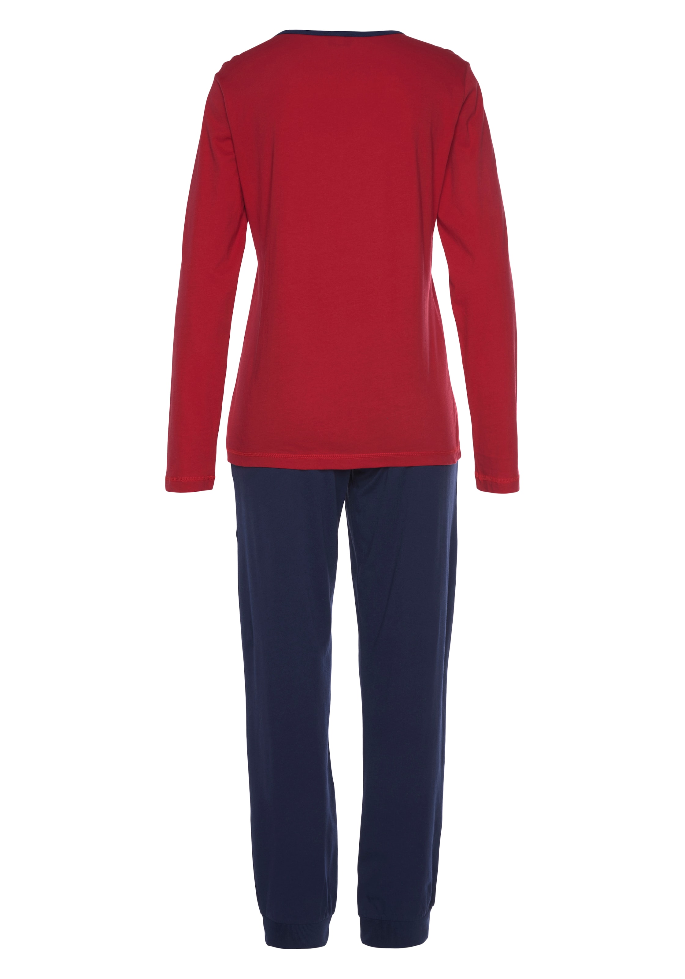 Vivance Dreams Pyjama, (2 tlg.), mit seitlichem Frontdruck