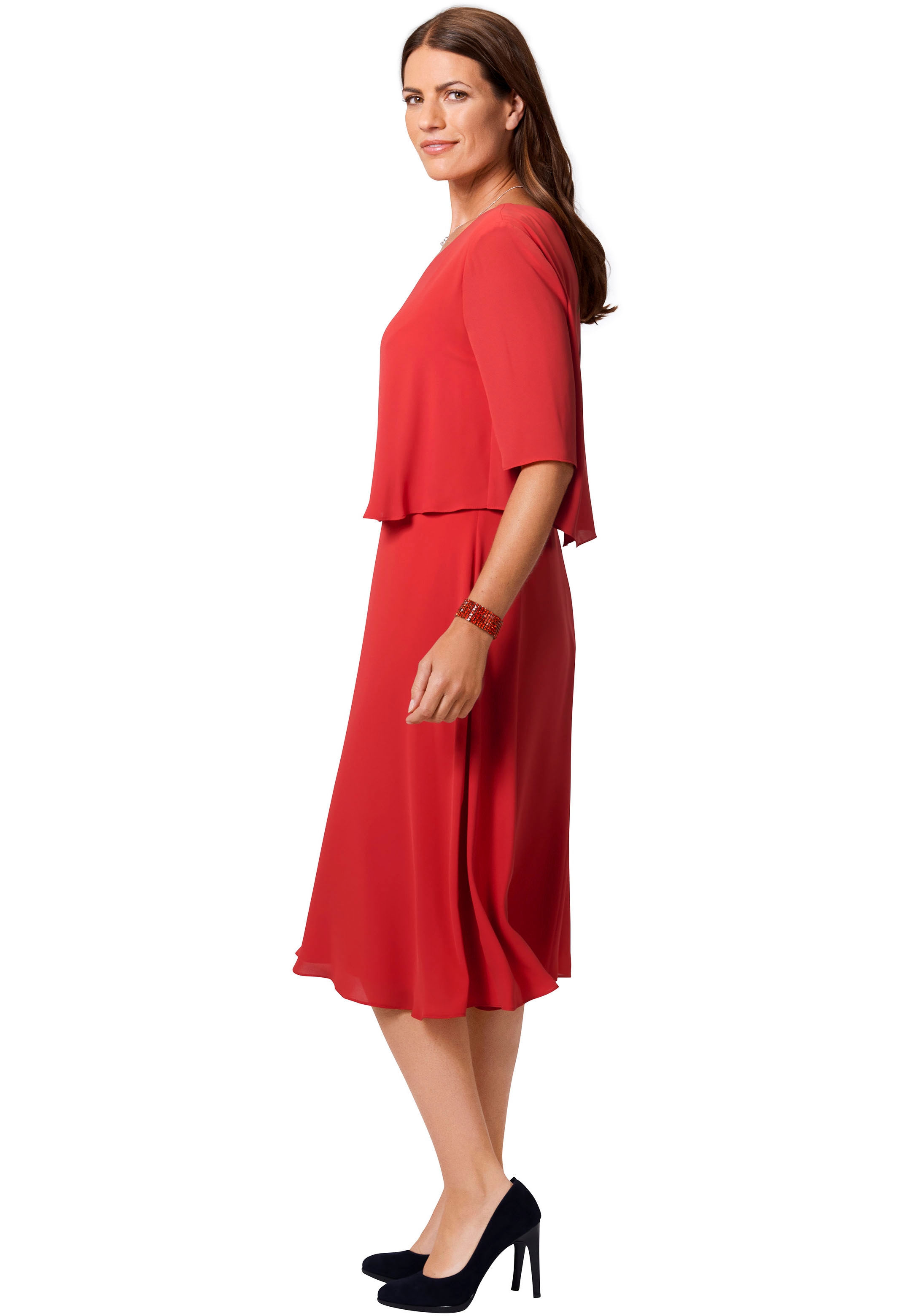 select! By Hermann Lange Chiffonkleid, im Lagen-Look