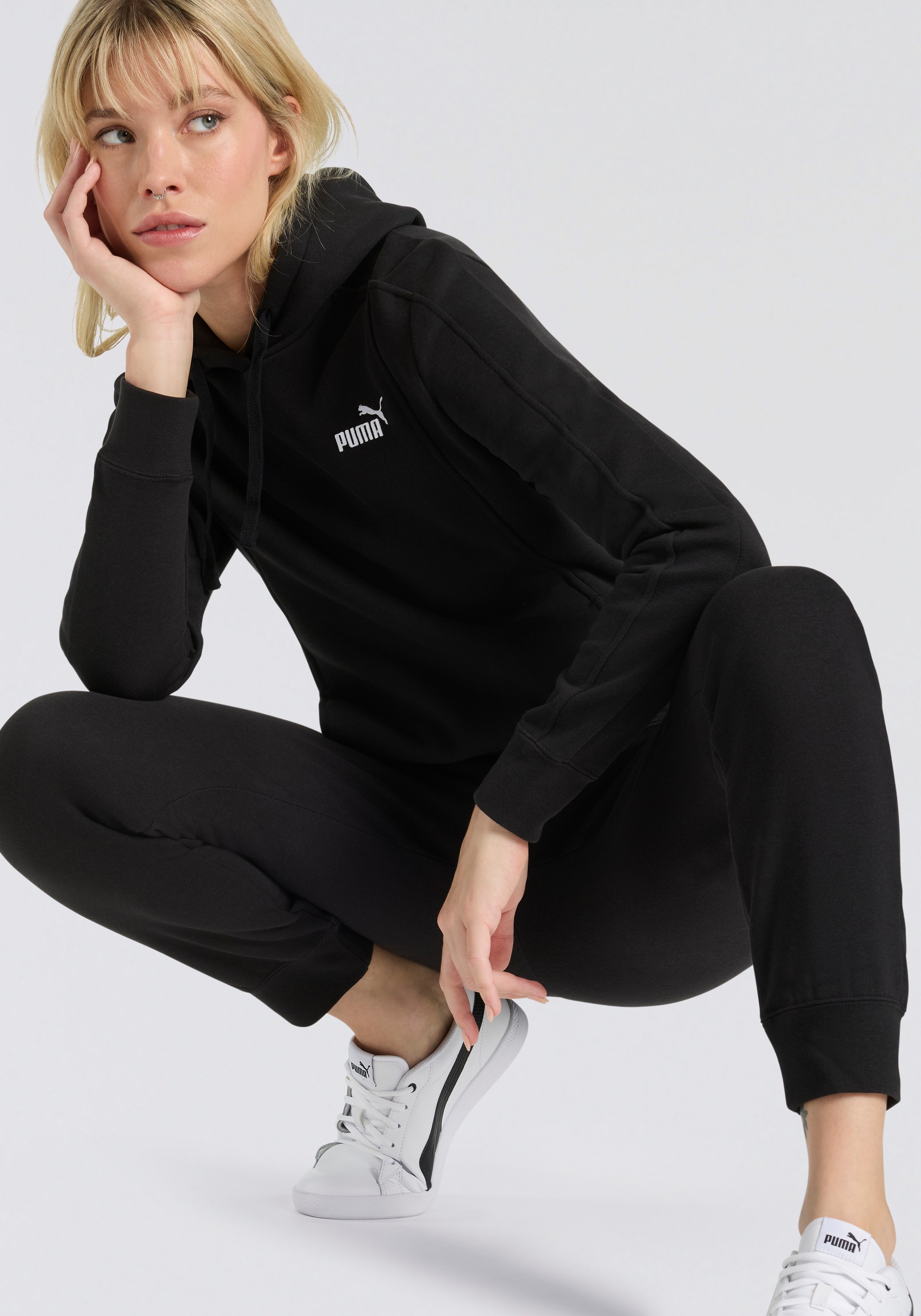 PUMA Trainingsanzug »HOODED SWEAT SUIT FL CL«, (2 tlg.)