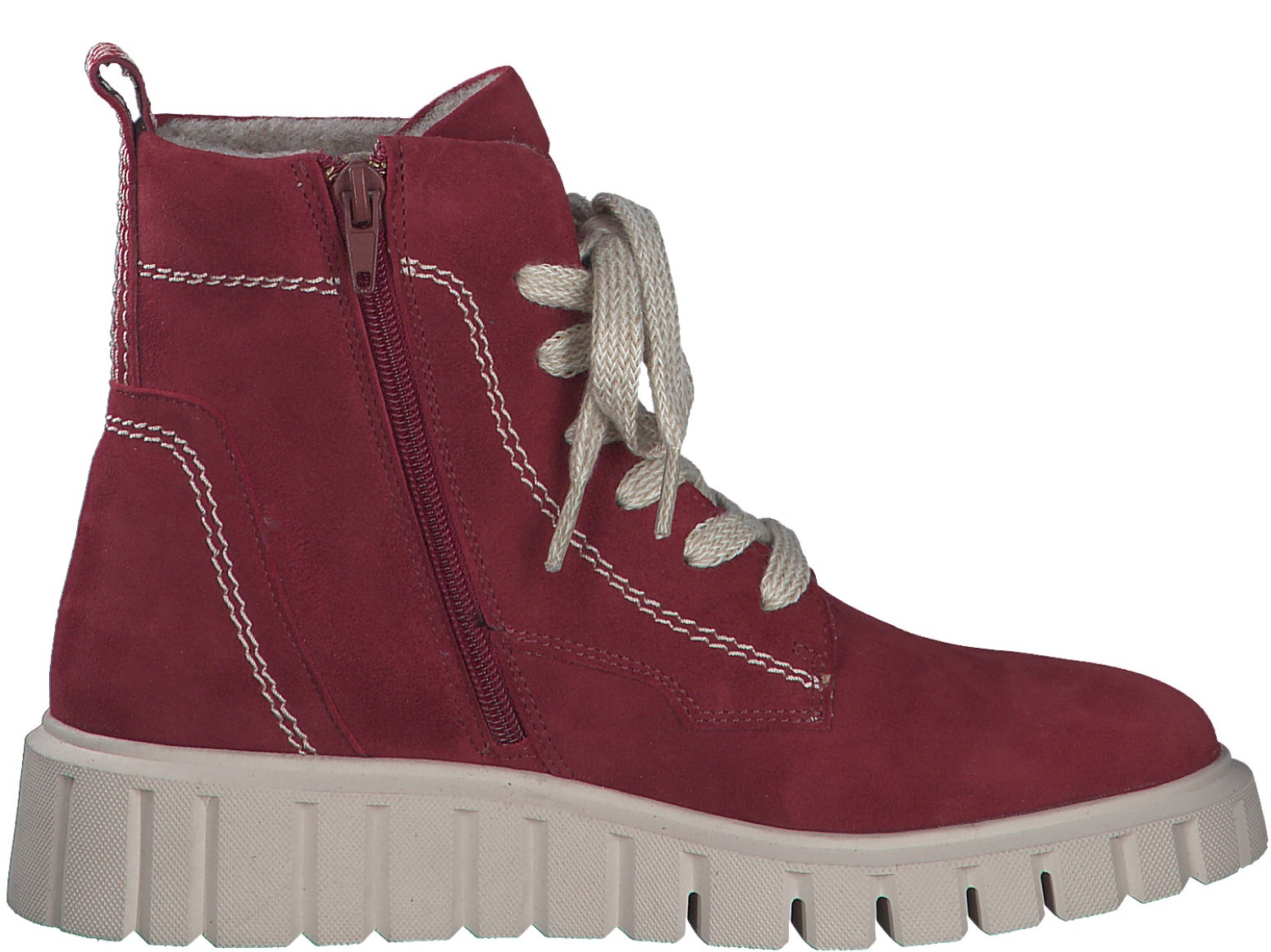 Tamaris Schnürboots, Keilabsatz, Schnürstiefelette mit zusätzlichem Innenreissverschluss