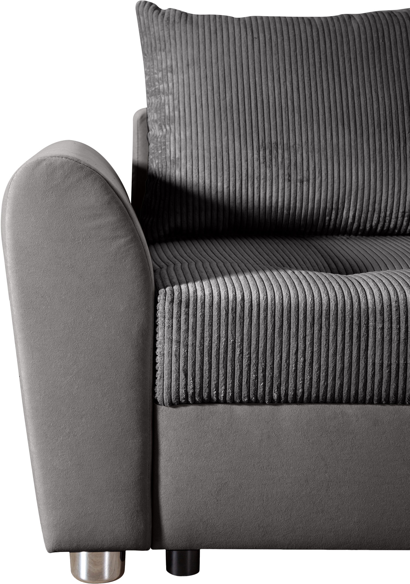 COLLECTION AB Ecksofa »Jana L-Form, B: 220 cm« Bettfunktion, Bettkasten & 1 Zierkissen, Federkern