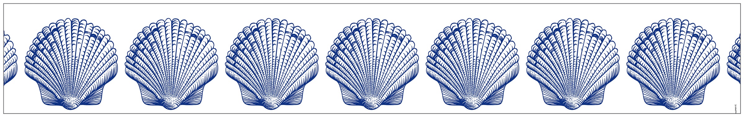 Image of MySpotti Fensterfolie »Look Shells blue«, halbtransparent, glattstatisch haftend, 200 x 30 cm, statisch haftend bei Ackermann Versand Schweiz