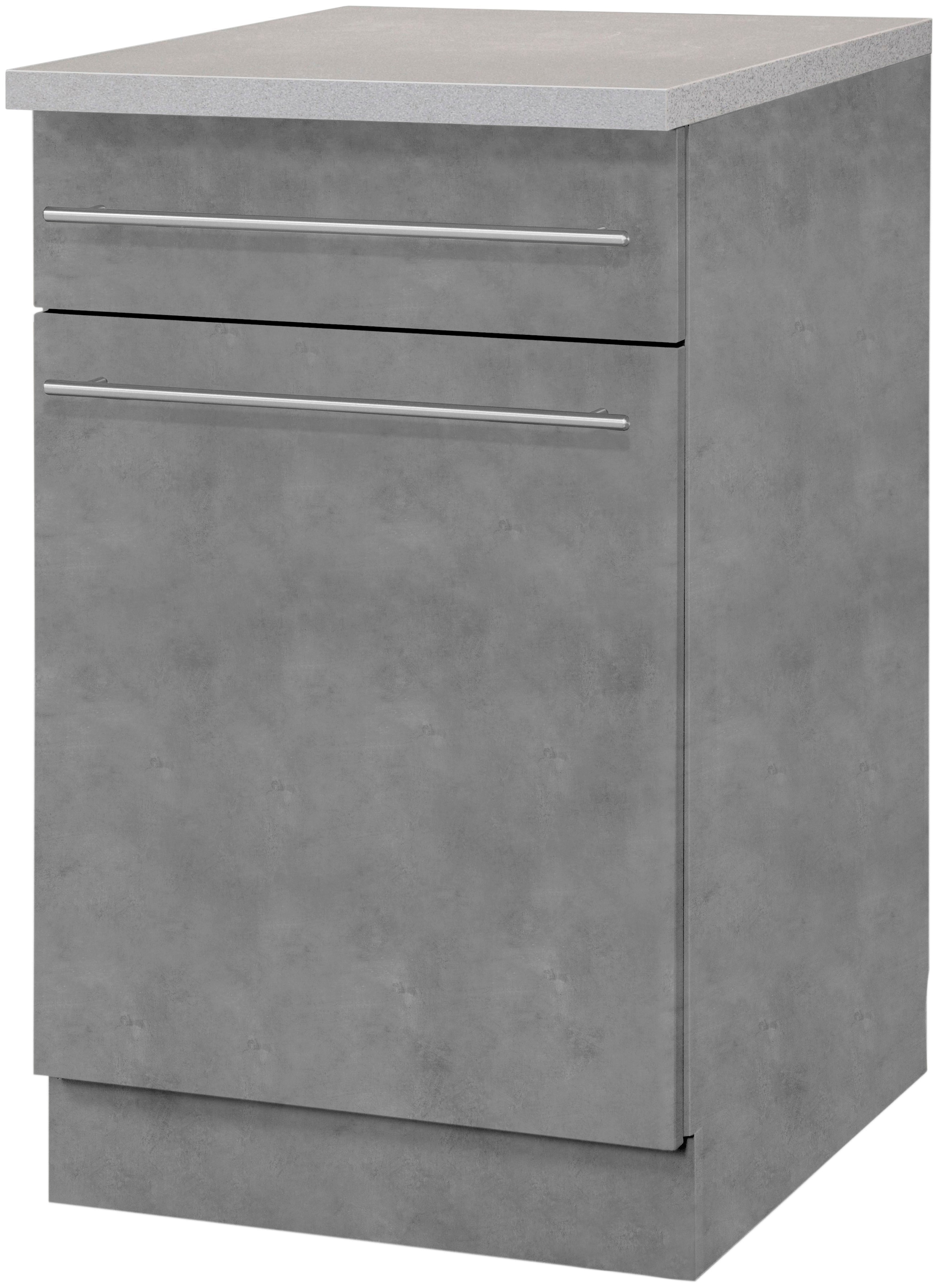 Image of wiho Küchen Unterschrank "Chicago" 60 cm breit, 1 Schubkasten und 1 Tür