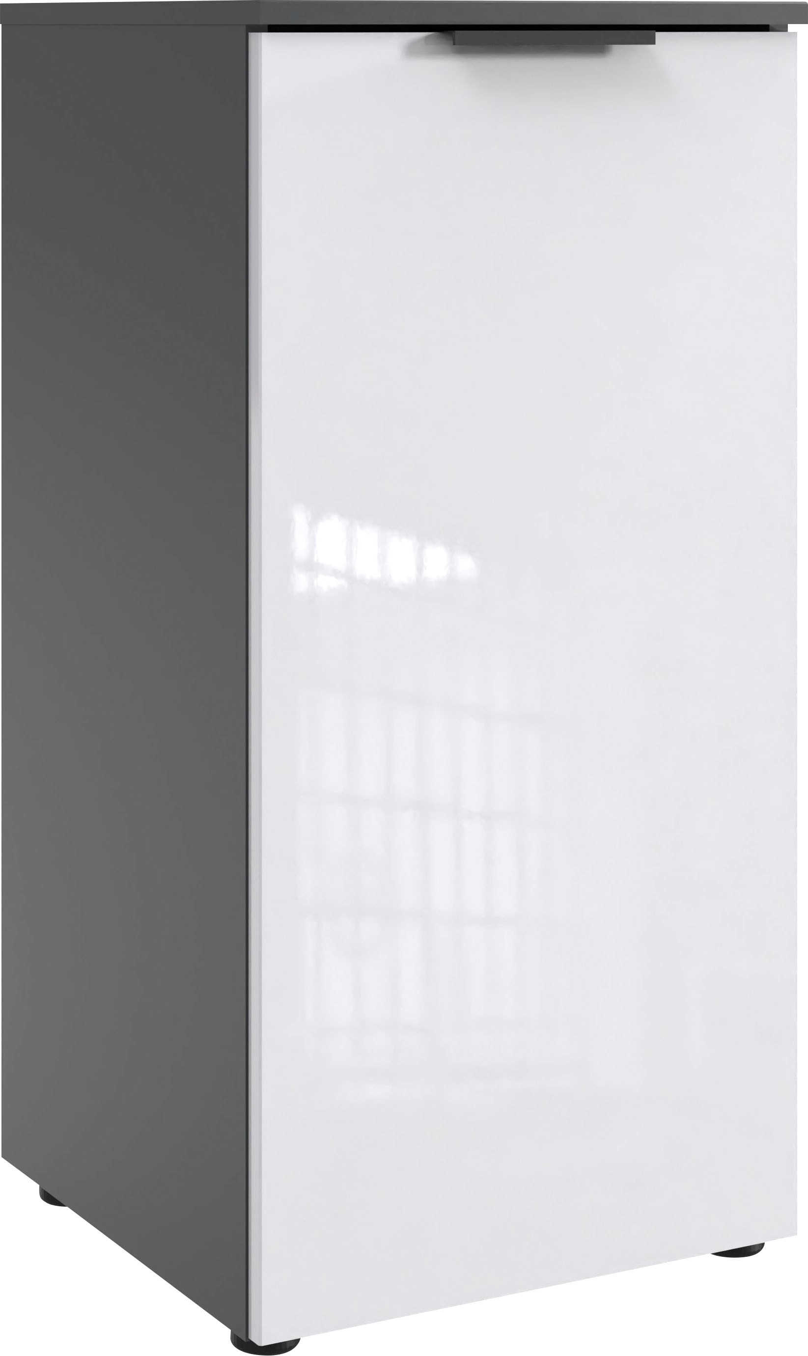 Image of Wimex Kommode "level36 D by fresh to go" 1-türig mit soft-close Funktion, lackierte Front, schwarze Griffe