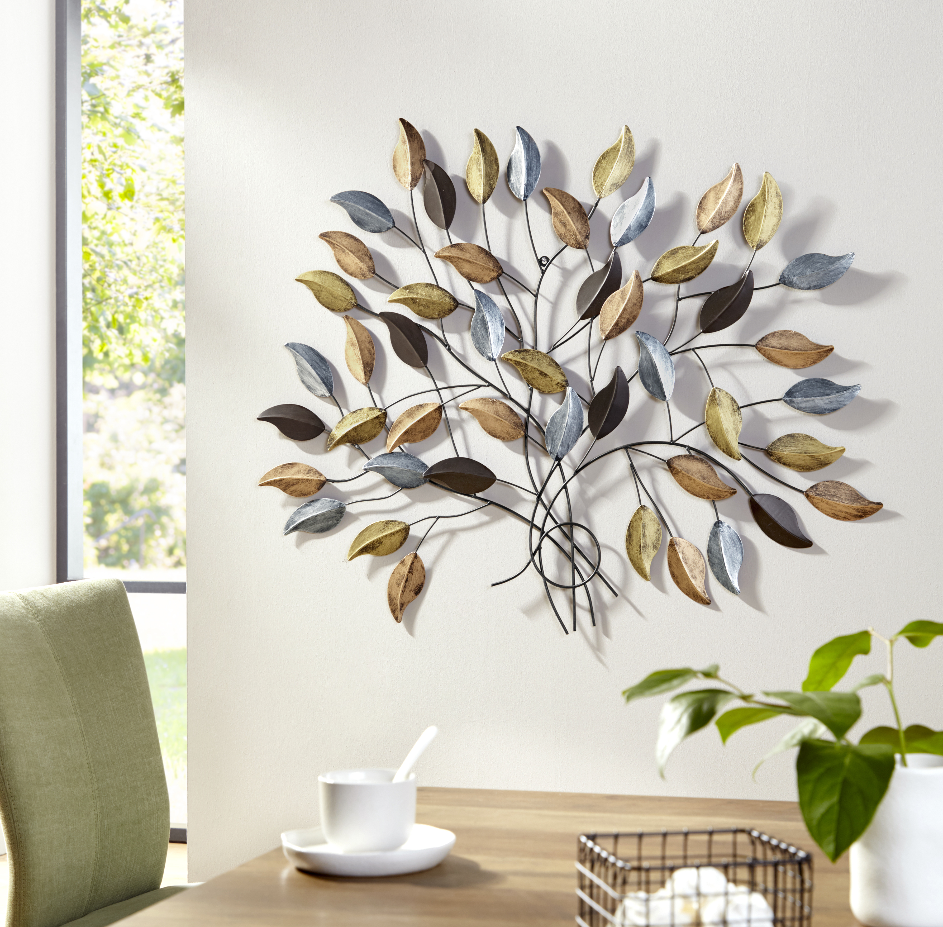 Wanddekoobjekt »Fagus«, modern, Metall