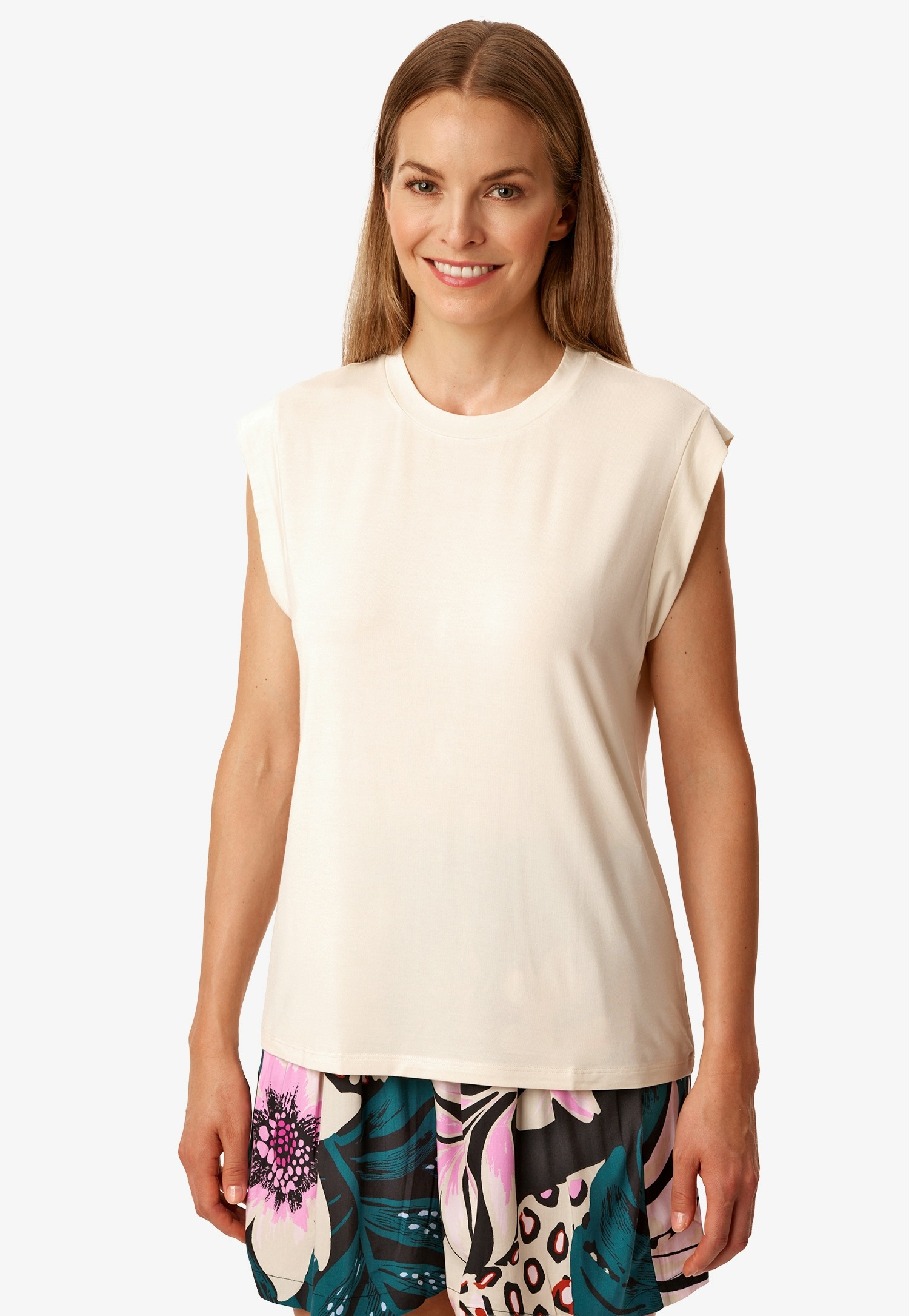 Image of Schiesser Pyjamaoberteil "Mix + Relax" mit Rundhalsausschnitt, Modalmix