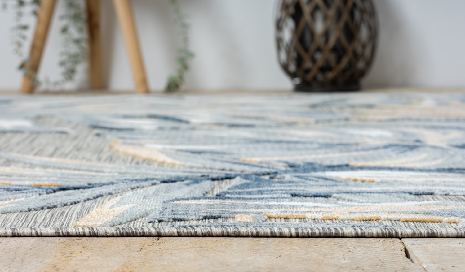 Myflair Möbel & Accessoires Teppich »Sol, LAGERRÄUMUNG!« rechteckig 8 mm Höhe Blätter Motiv, Hoch-Tief Effekt, Outdoor geeignet, Balkon, Terrasse