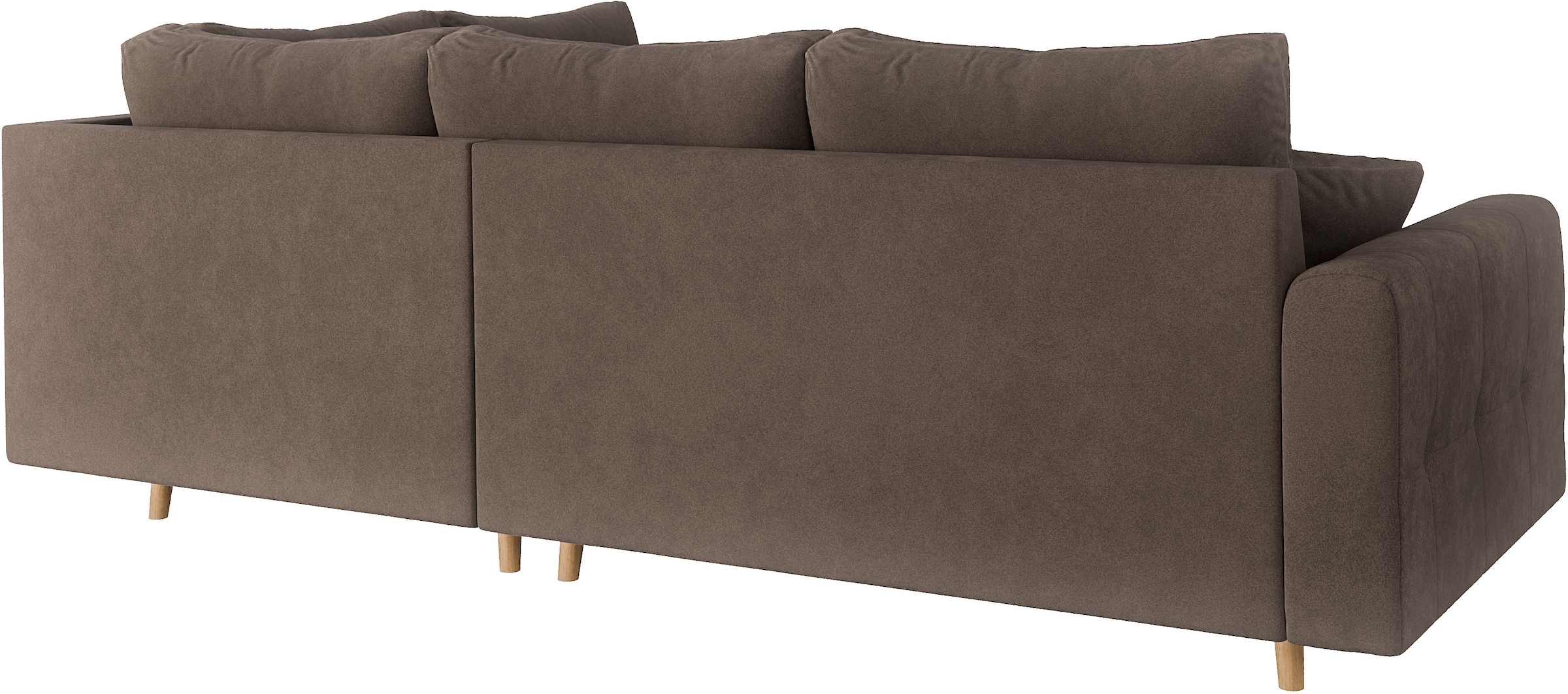 Home affaire Ecksofa »CHARRE L-Form mit Ottomane, Masse B/T/H: 231/161/81 cm«, feine Steppung, lose Rücken- und Zierkissen, auch in Cord und Bouclé
