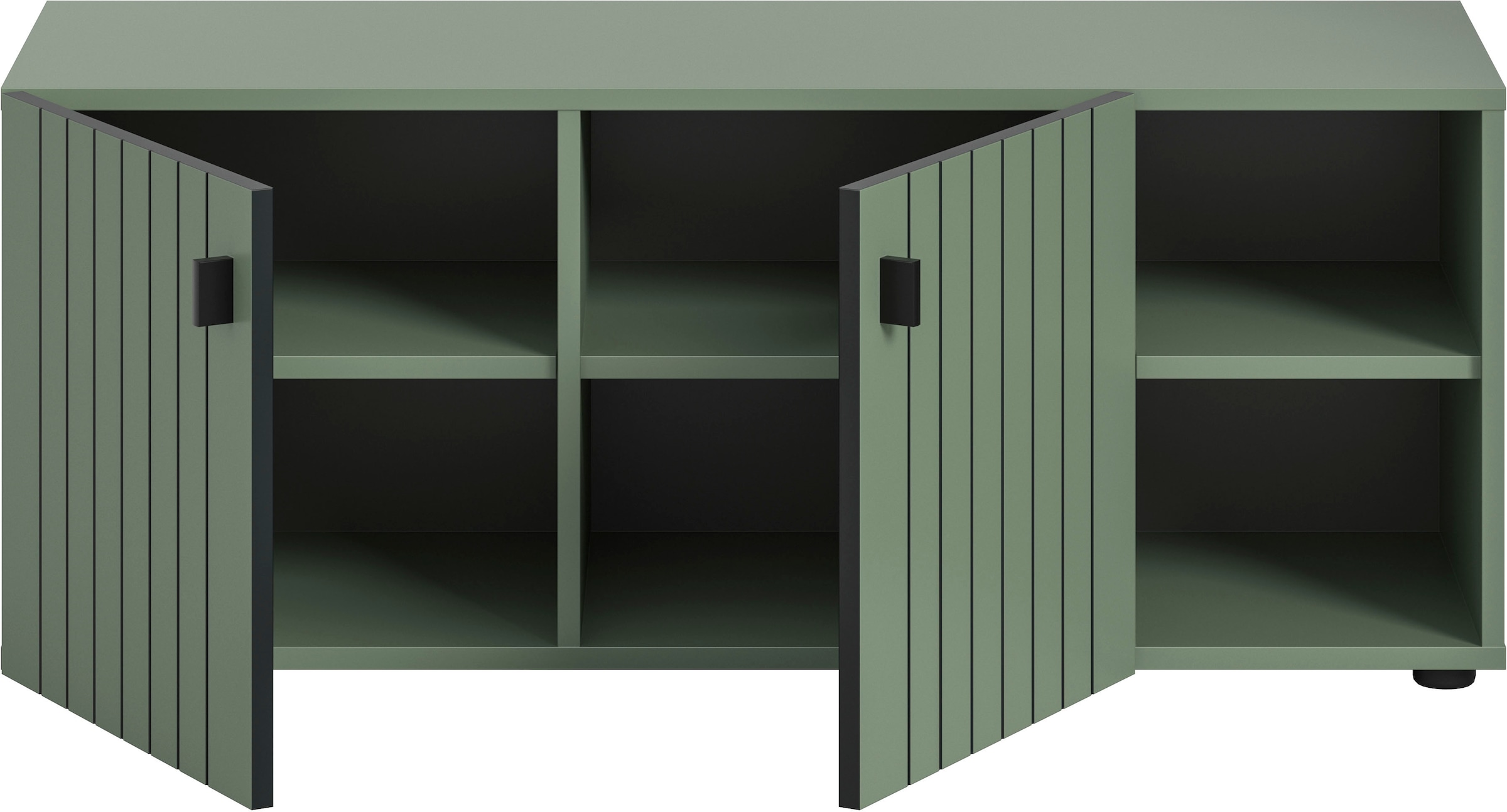 Home affaire Sitzbank »TATIO, 106x43x37 cm, 2 Türen, 2 offene Fächer« Sitzbank und Sitzkissen,  Garderobensitzbank, Sitzbank Flur mit Stauraum, Sitzkissen wählbar