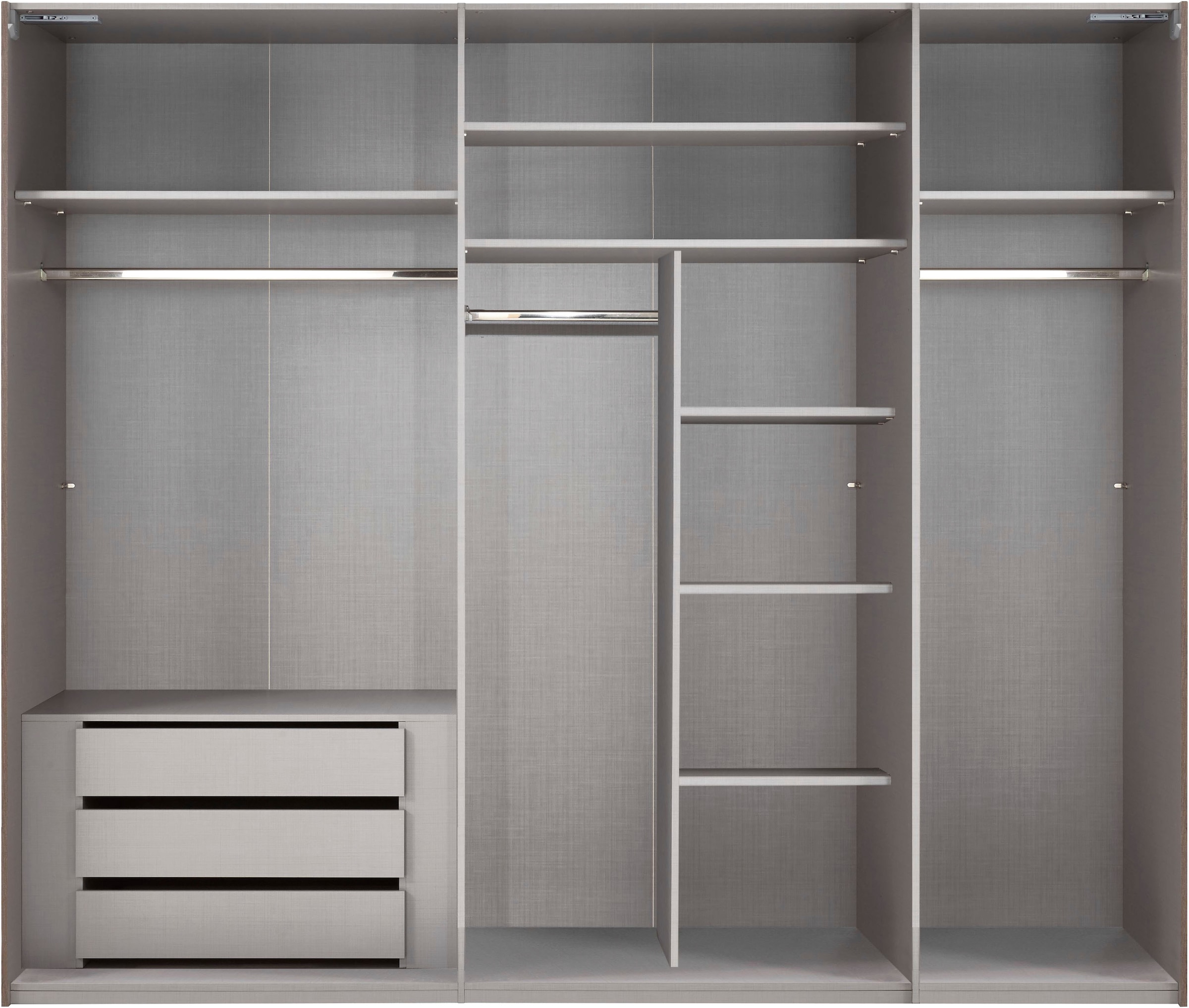 Wimex Armoires à vêtements »Indiana by fresh to go, wahlweise mit oder ohne Spiegel« INKLUSIVE Innenausstattung und Selbsteinzug für die Türen,  grosse Breiten250 oder 300cm, mit oder ohne Glasfront, Made in Germany