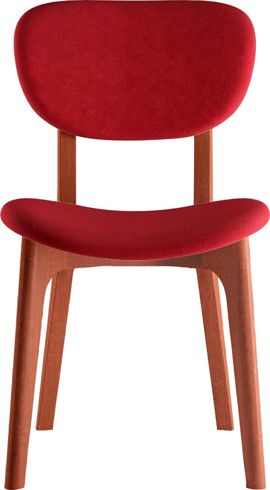 INOSIGN Stuhl »COZY Made in Italy«, (Set), 2 St., Microfaser, Gestell in Buche, Kirsch- oder Nussbaum, Massivholz, Design Stuhl