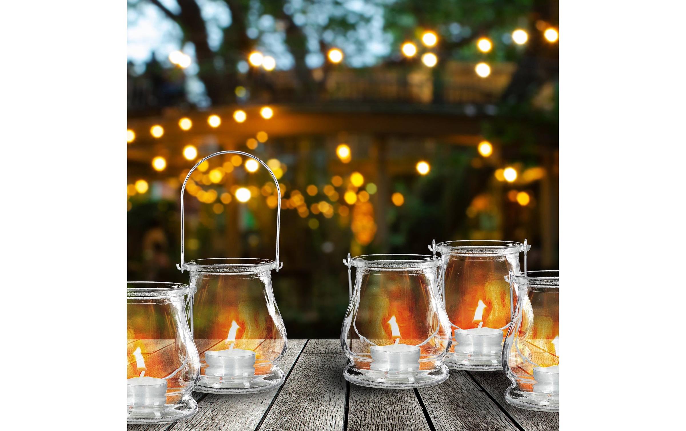 relaxdays Windlicht »10 cm Glas 12 Stück«