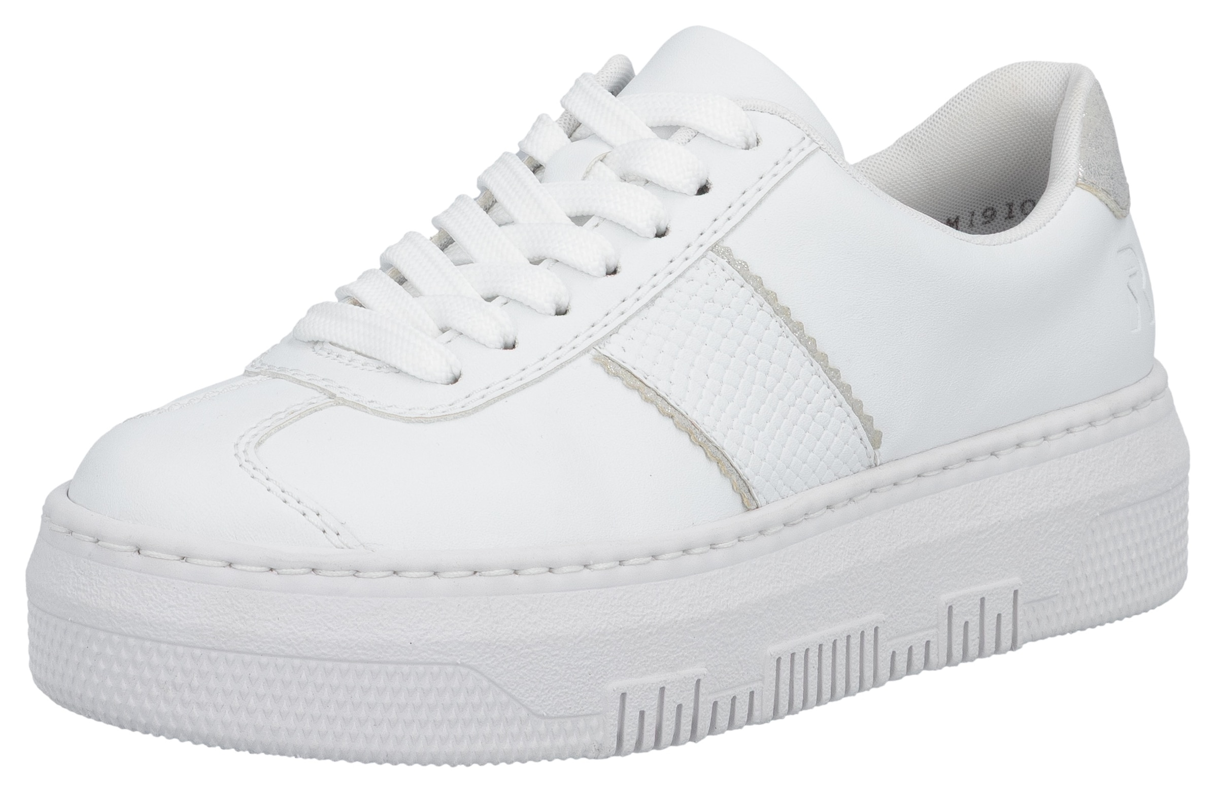Image of Rieker Plateausneaker, Schnürschuh, Halbschuh, Freizeitschuh mit gepolstertem Schaftrand
