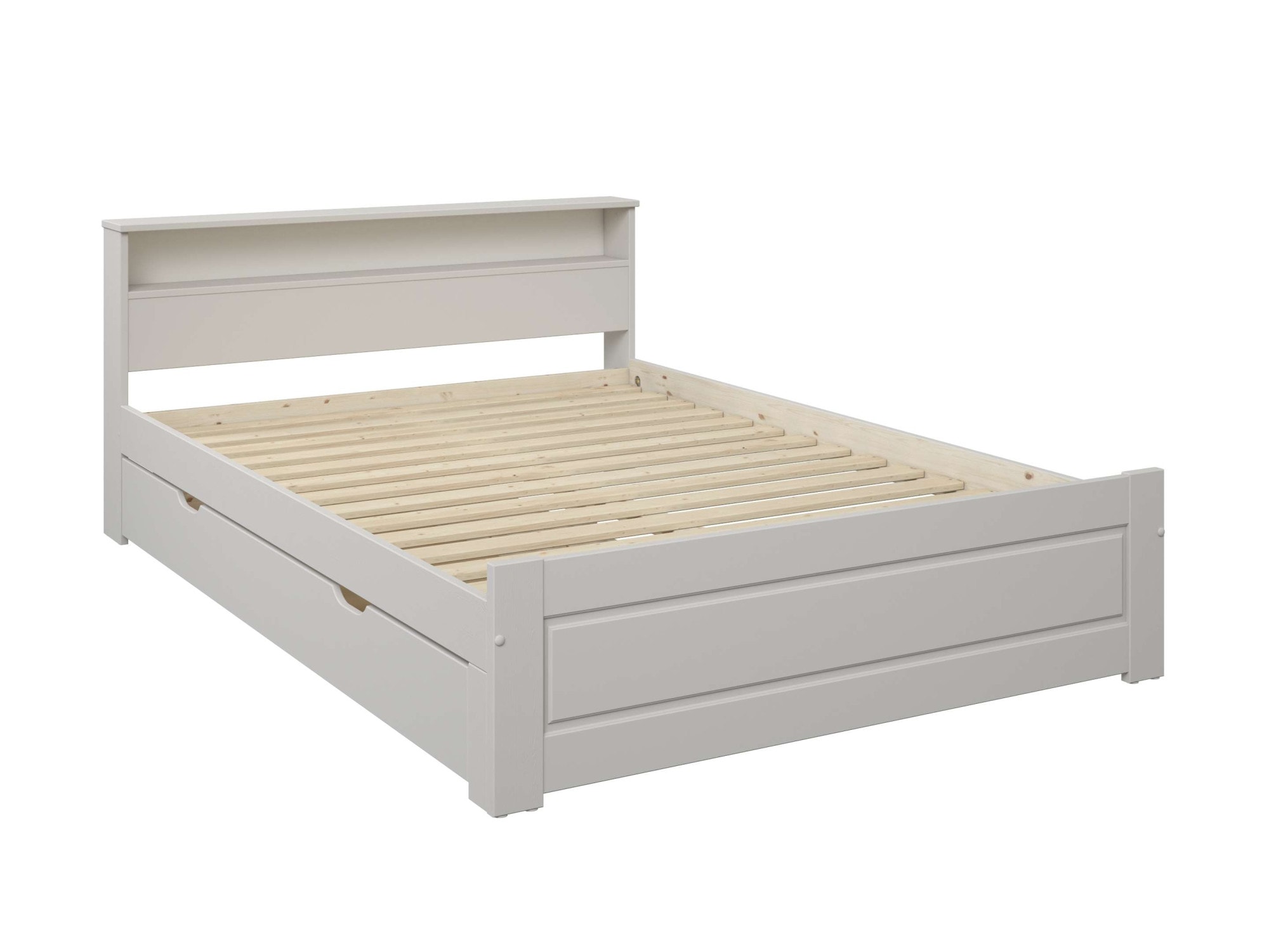 GOODproduct Lit en bois massif »FLAVION, TOPSELLER! Jugendbett, FSC® zertifizierte massive Kiefer« Breite: 90, 140, 180,  Qualitätsprodukt, Regal, Kassettenoptik, Schublade optional