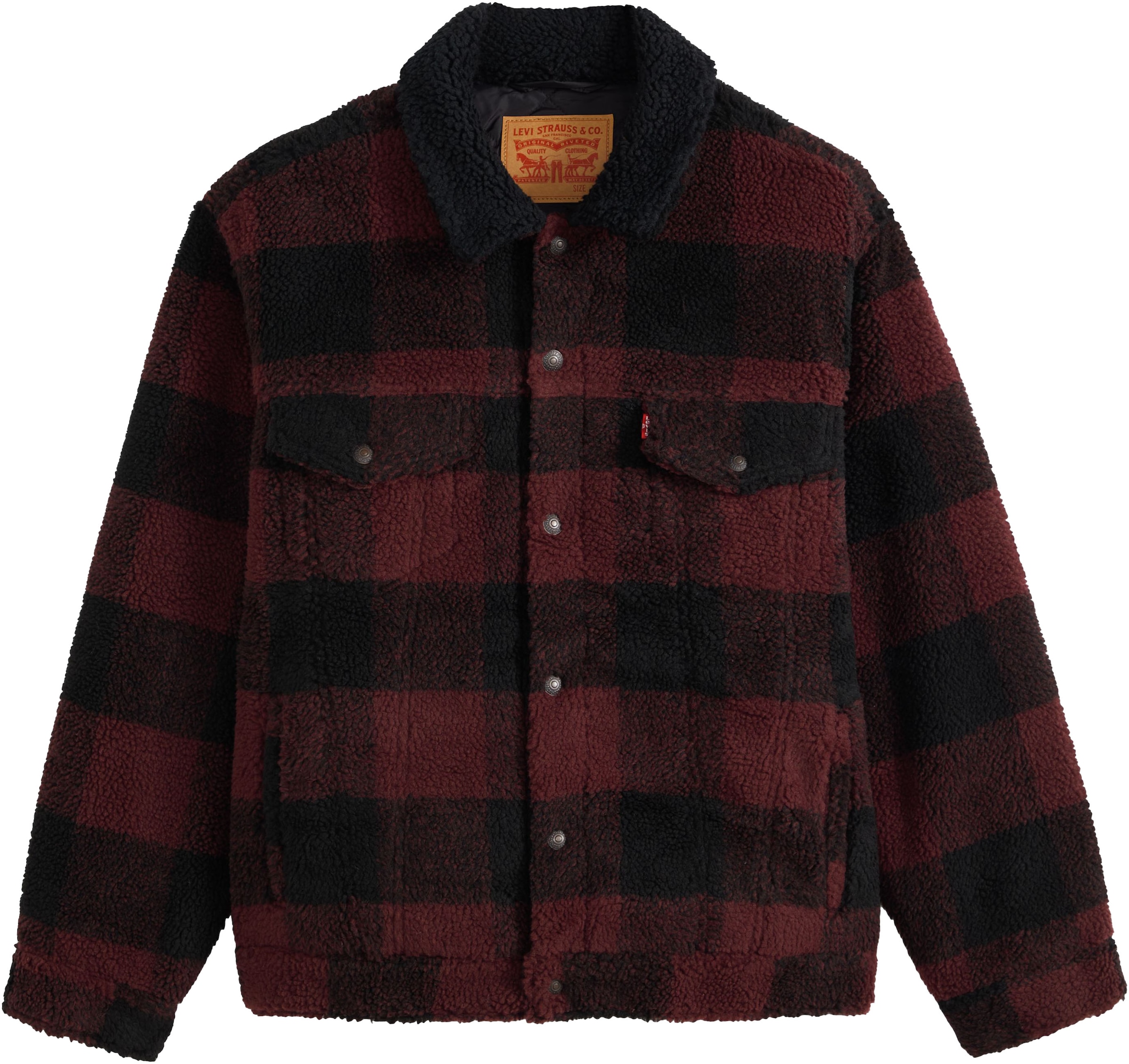 Levi's® Veste polaire »TYPE 3 EXT SHERPA TRUCKER« fermeture par bouton-pression, poches latérales
