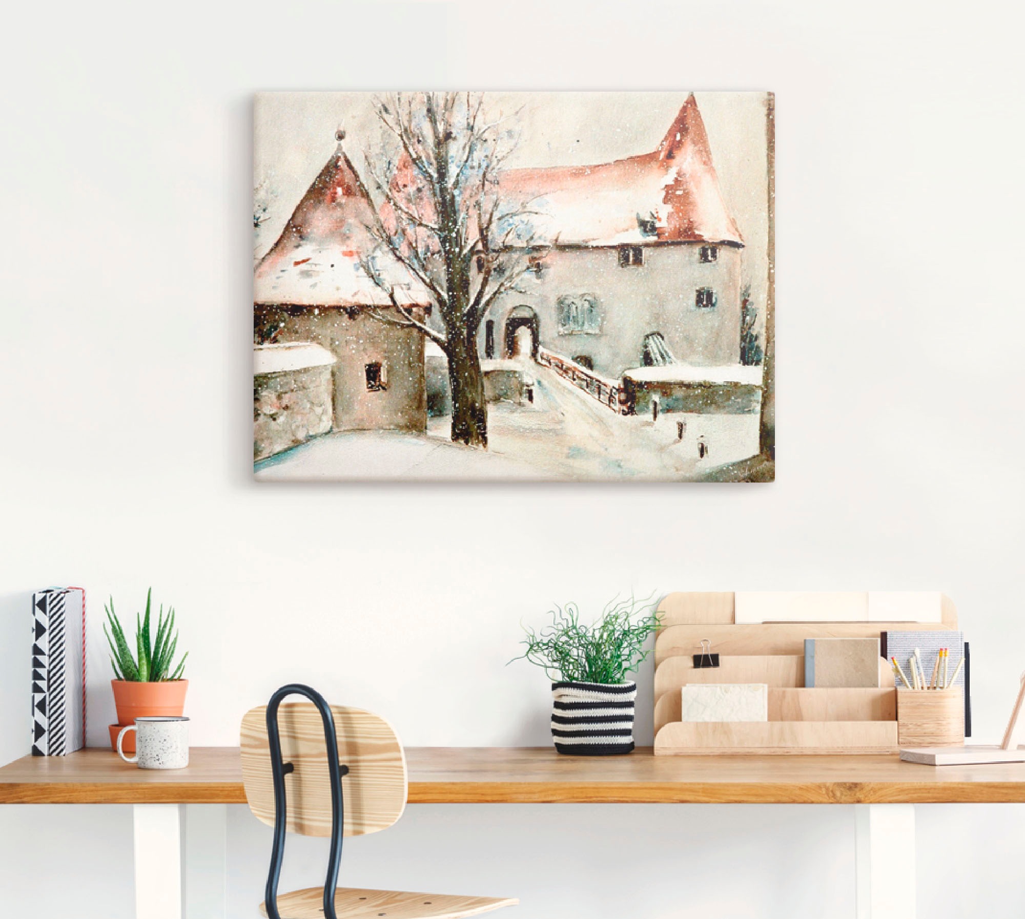 Artland Wandbild »Winter auf der Burg«, Gebäude, (1 St.), als Leinwandbild, Poster, Wandaufkleber in verschied. Grössen