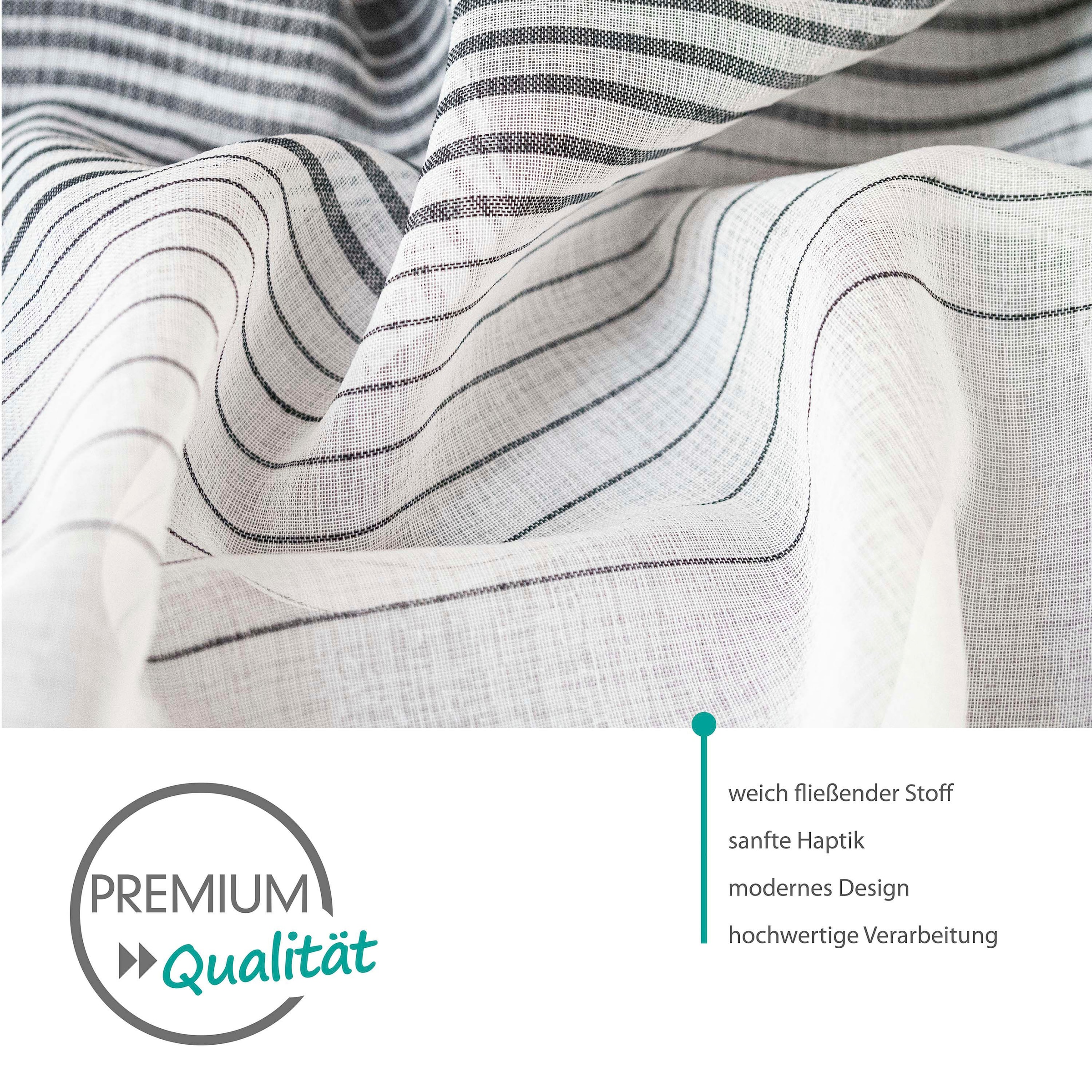 decolife Gardine »Nora« Ösen 1 Stk. tlg. Ösenschal mit Farbverlauf