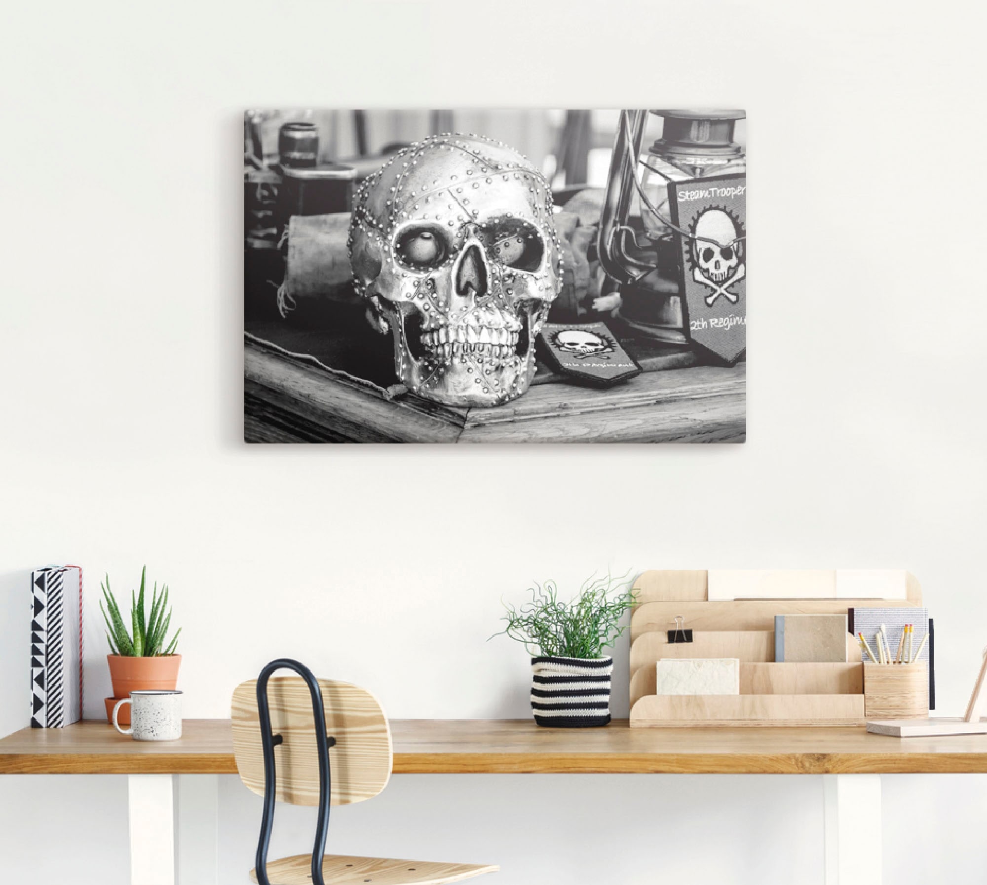 Artland Wandbild »Totenkopf«, klassische Fantasie, (1 St.), als Leinwandbild, Poster, Wandaufkleber in verschied. Grössen