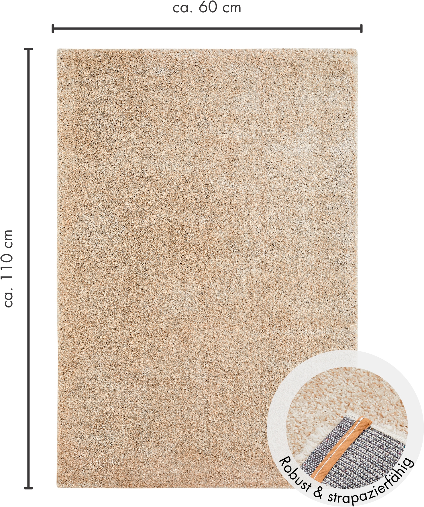 Andiamo Hochflor-Teppich »Chicago« rechteckig 40 mm Höhe Uni Farben, weich & kuschelig, ideal im Wohnzimmer & Schlafzimmer