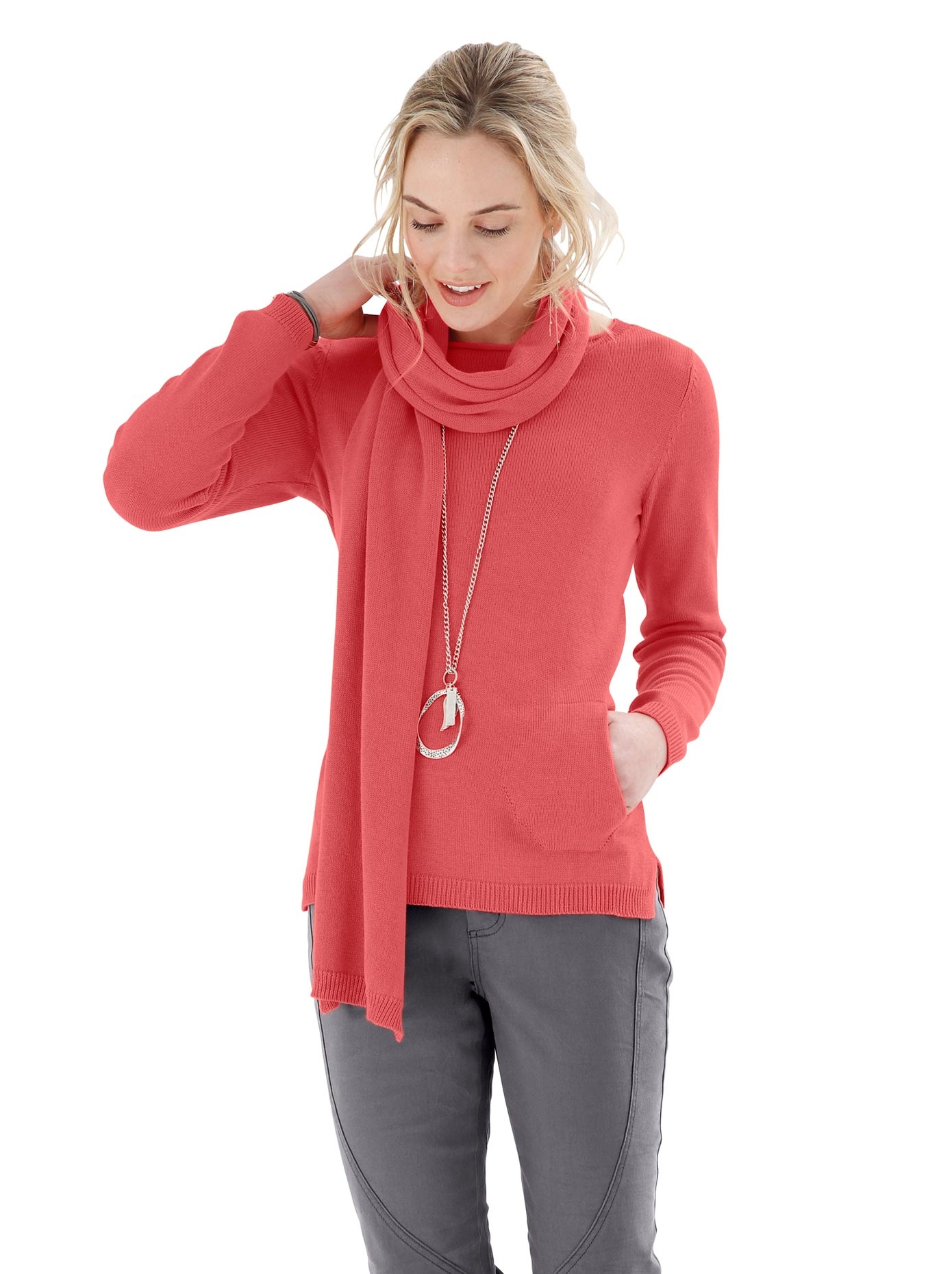 Image of Ambria Strickpullover »Pullover mit Schal« bei Ackermann Versand Schweiz