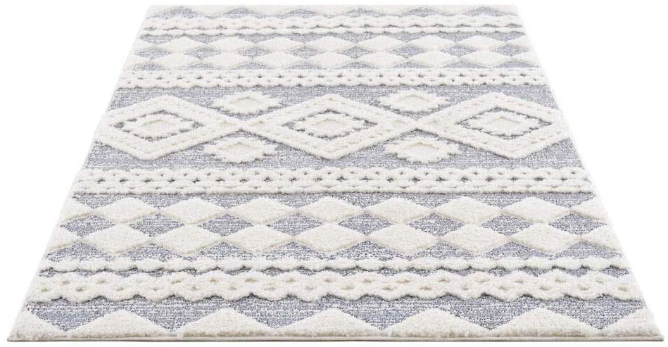 Image of Carpet City Hochflor-Teppich »Focus«, rechteckig, 20 mm Höhe, Boho-Teppich, Rauten Design, besonders weich, 3D-Effekt, ideale Teppiche für Wohnzimmer & Schlafzimmer bei Ackermann Versand Schweiz