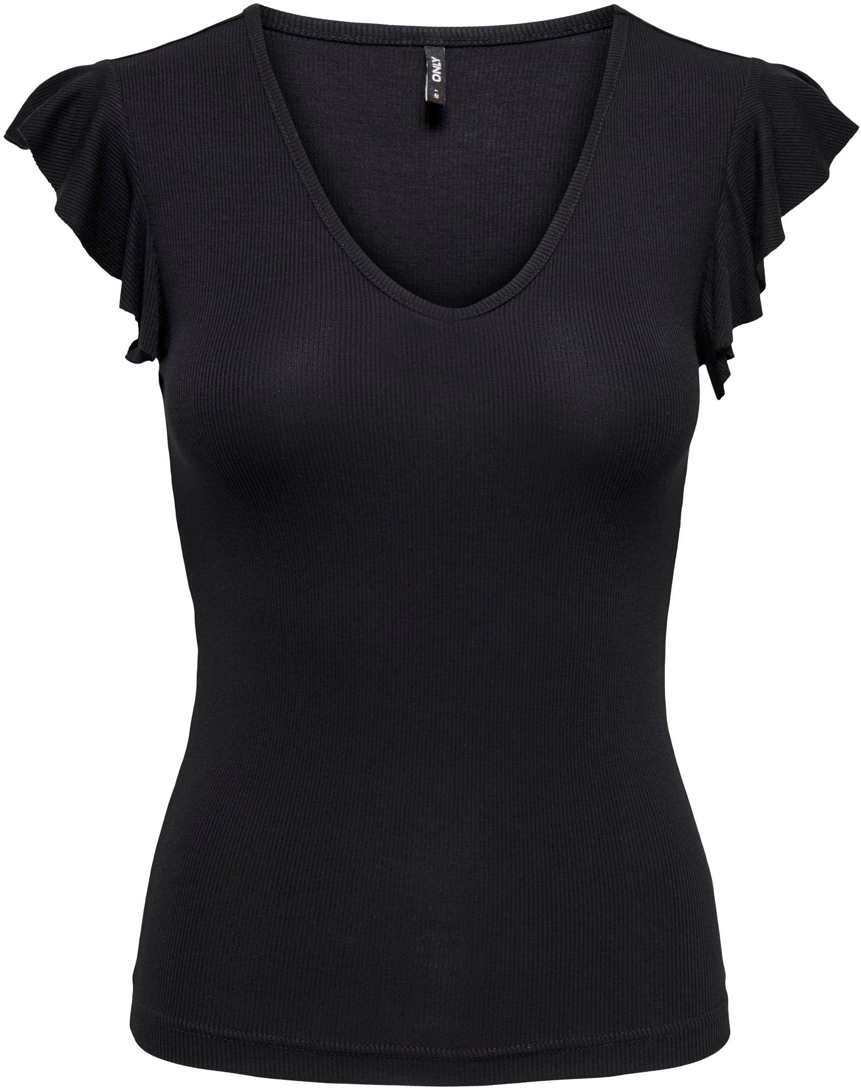 ONLY V-Shirt »ONLBELIA S/L TOP JRS NOOS«