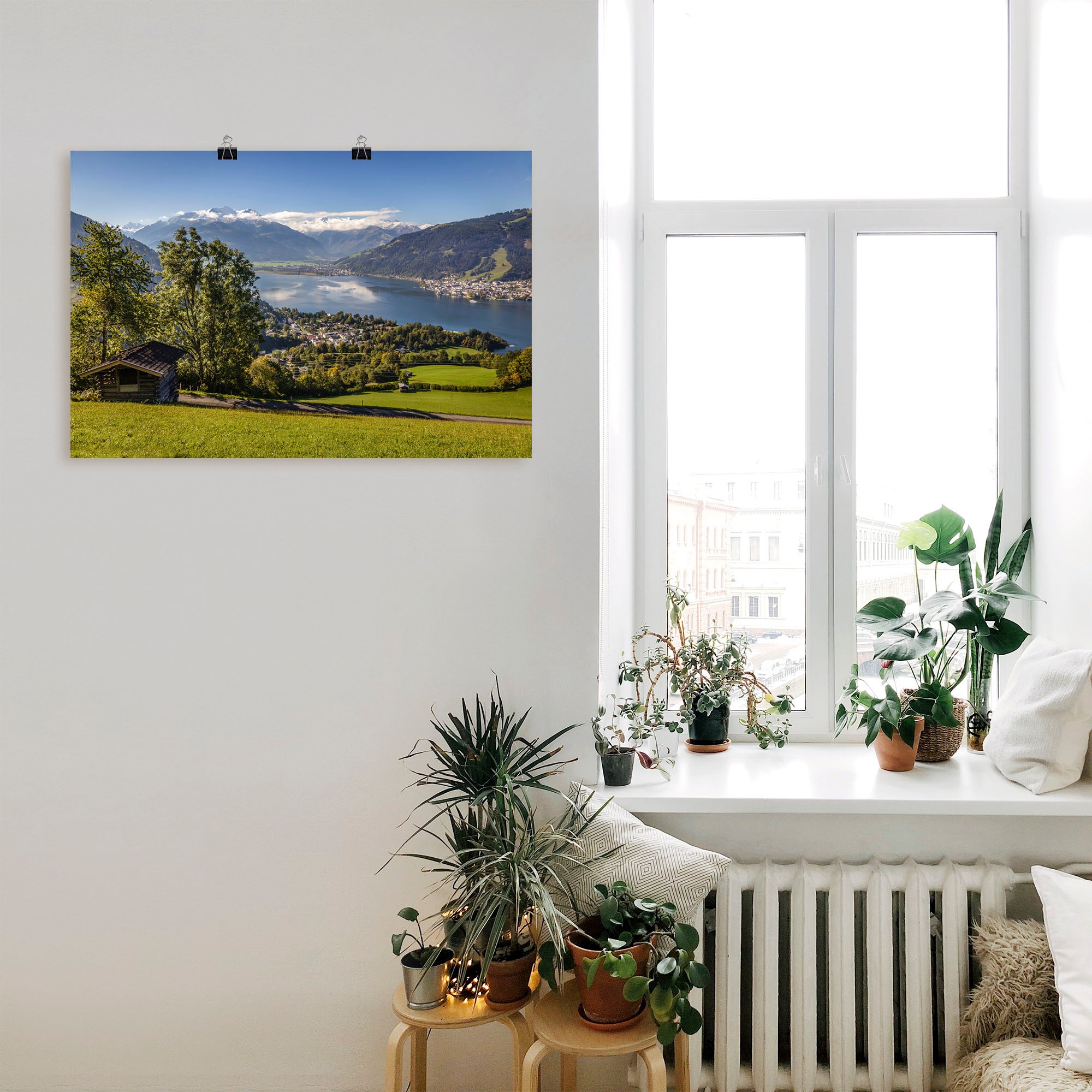 See«, in Grössen Alpenbilder, Alubild, (1 kaufen Artland oder St.), versch. Berge auf Wandbild Poster Leinwandbild, & den Wandaufkleber als Zeller »Blick