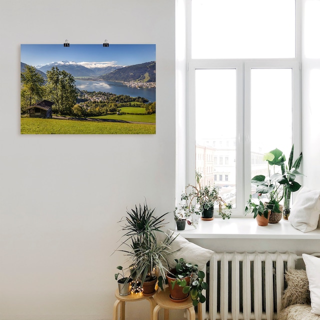 Artland Wandbild »Blick auf den Zeller See«, Berge & Alpenbilder, (1 St.),  als Alubild, Leinwandbild, Wandaufkleber oder Poster in versch. Grössen  kaufen