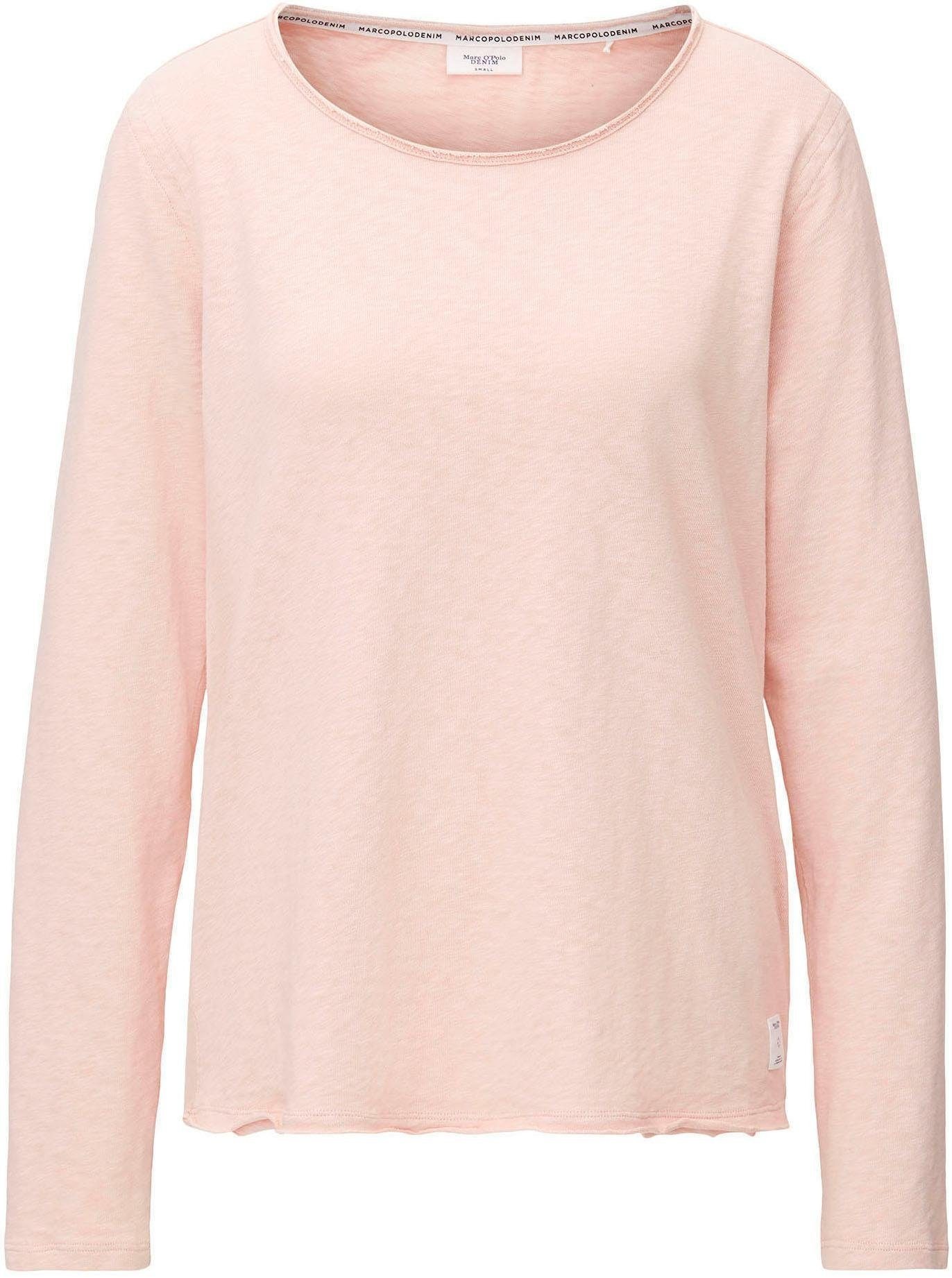 Image of Marc O'Polo DENIM Langarmshirt, mit offener Kantenverarbeitung am Saum und Halsausschnitt bei Ackermann Versand Schweiz