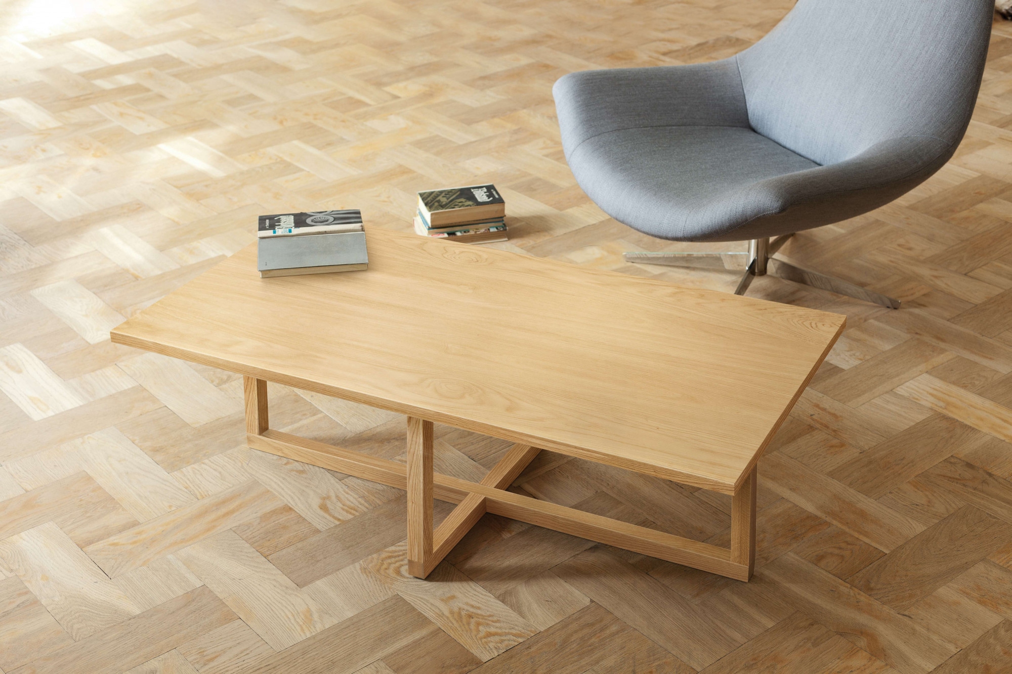 Image of Woodman Couchtisch "Milo" Breite 115 cm, Gestell aus Massivholz, FSC-zertifiziert
