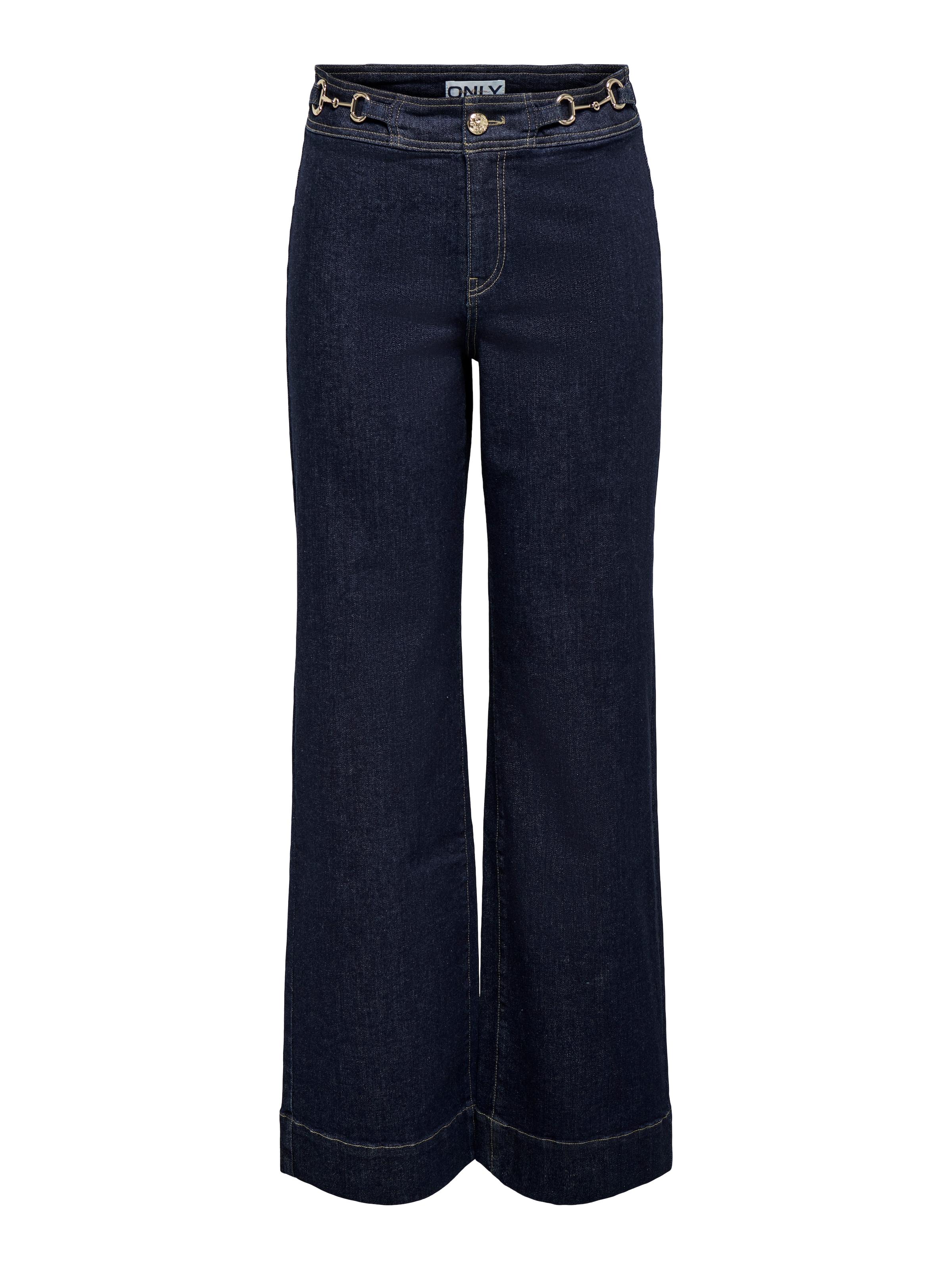 ONLY High-waist-Jeans »ONLMADISON HW WIDE BUCKLE DNM GUA411NOOS« Materialmix, wide fit
