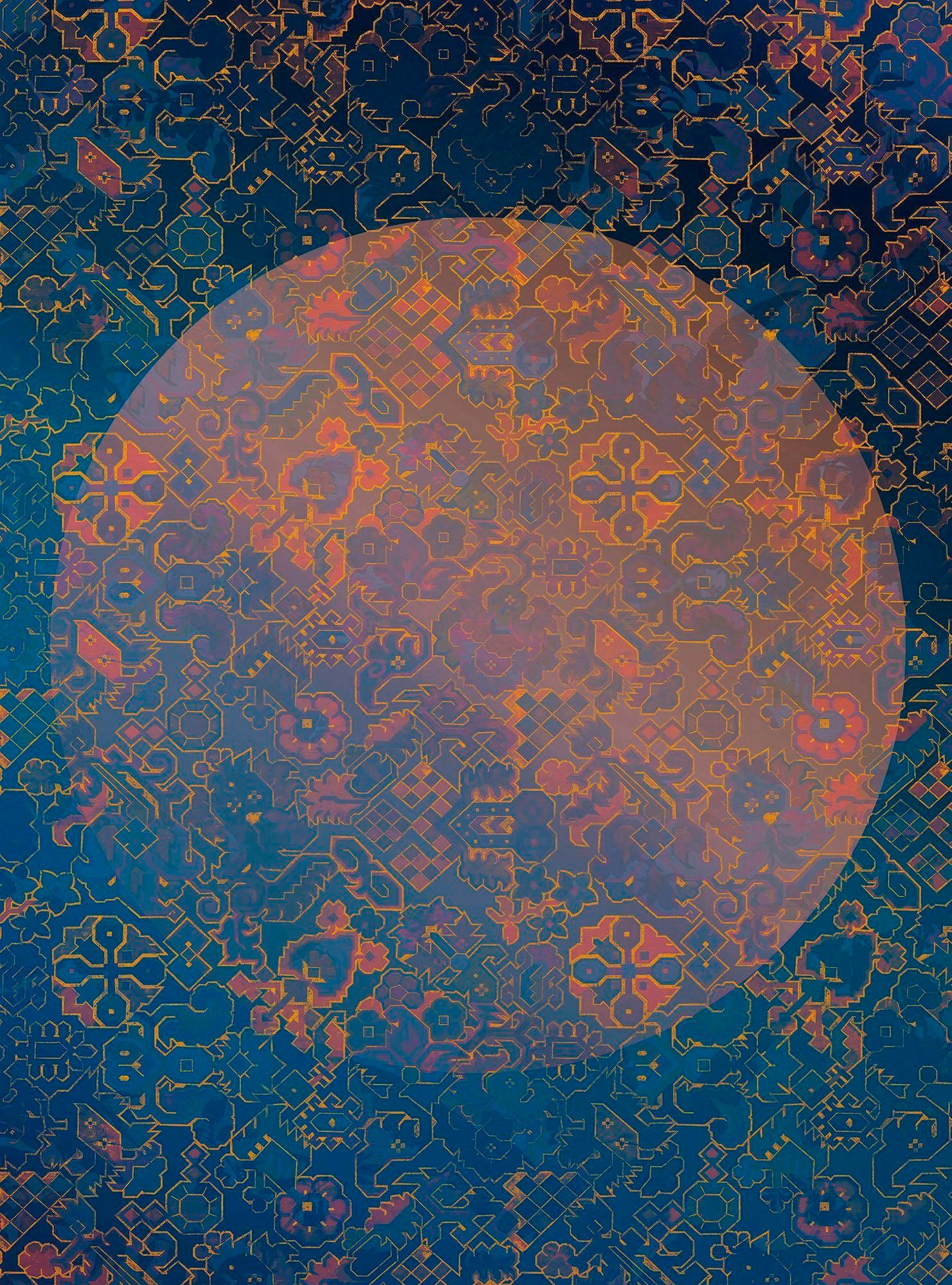 Image of Komar Vliestapete "Digitaldruck Vlies - La Lune - Grösse 200 x 270 cm" bedruckt glatt Wohnzimmer, Schlafzimmer
