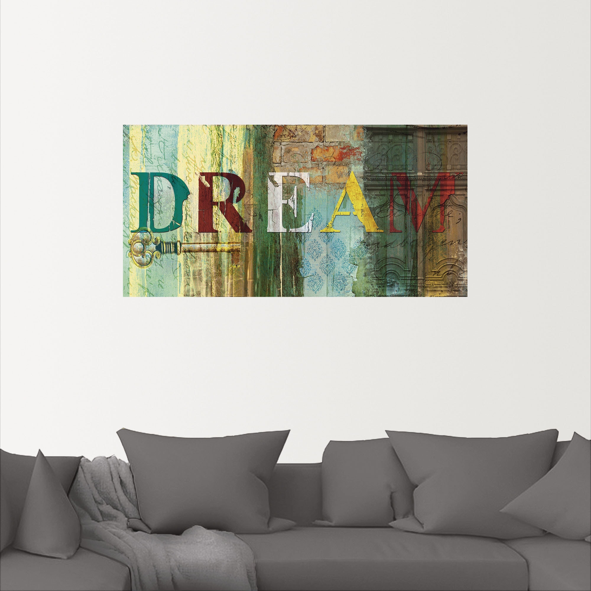 Artland Wandbild »Traum«, Sprüche & Texte, (1 St.), als Leinwandbild, Poster, Wandaufkleber in verschied. Grössen