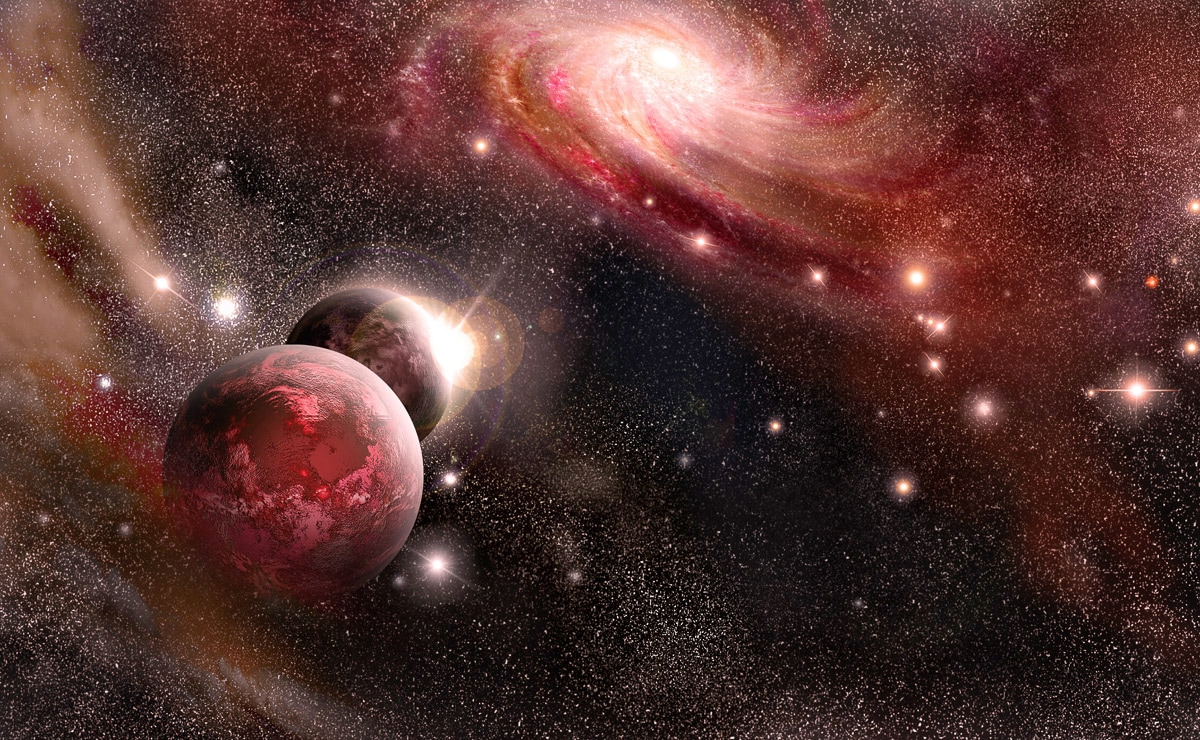 Papermoon Fototapete »universum mit Planeten«