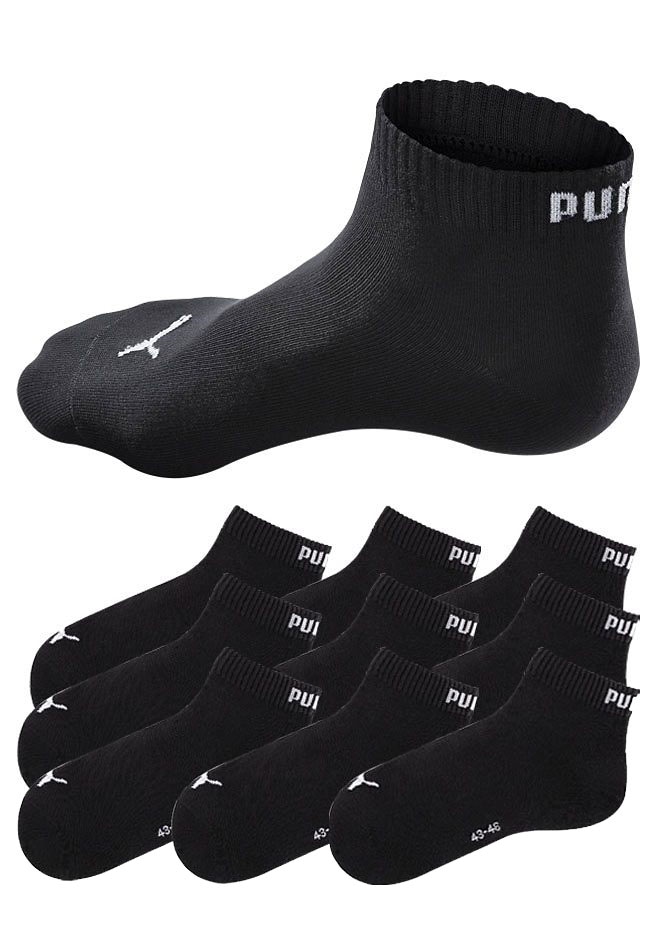 PUMA Kurzsocken, (9 Paar), mit Rippbündchen