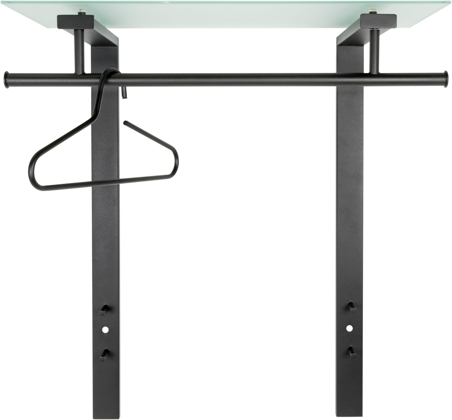 Spinder Design Barre de penderie »DUTCH« porte-manteau mural moderne en acier et verre