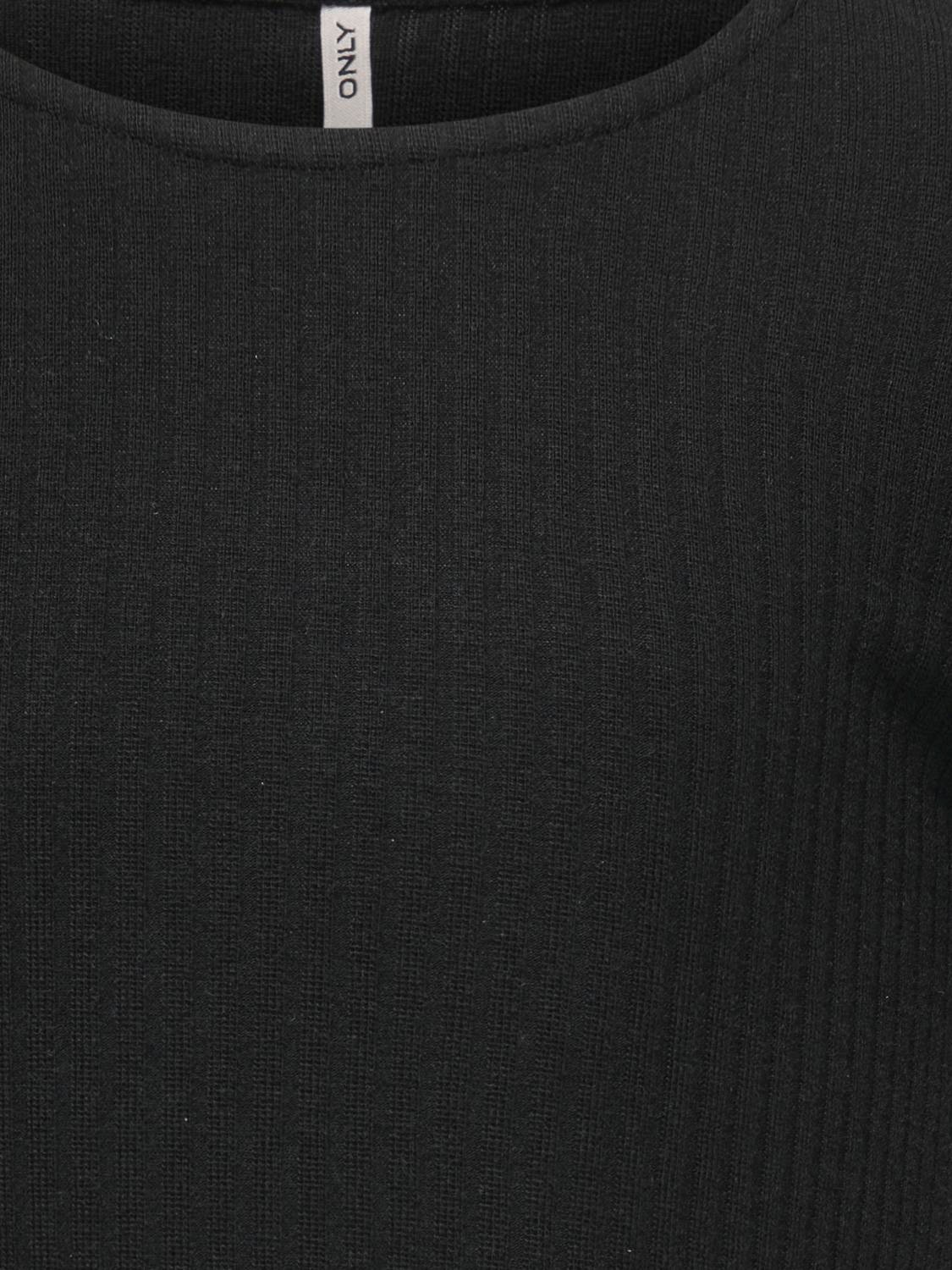 KIDS ONLY Langarmshirt »KOGNELLA L/S O-NECK TOP JRS NOOS«, in kurzer Form und mit süssen Wellenkanten am Saum