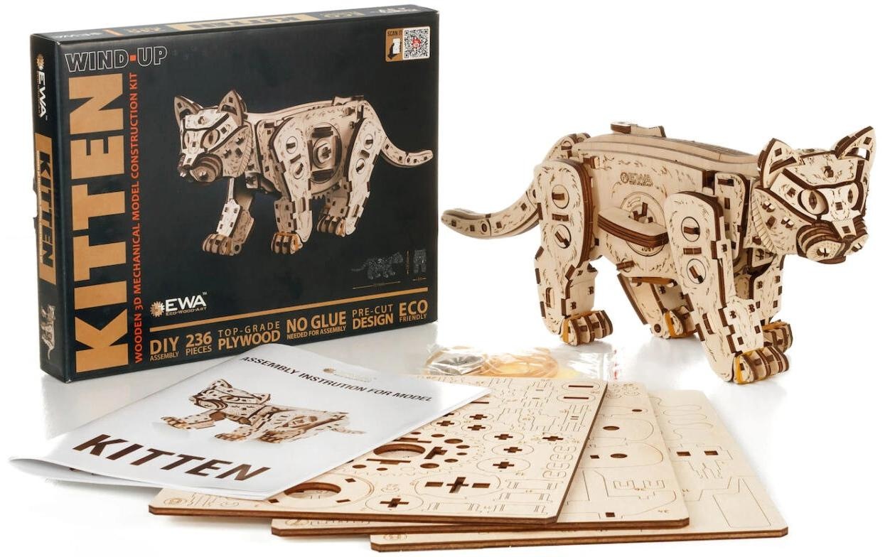   Modellbausatz »Eco-Wood-Art Kätzchen« 236 Stk. tlg.