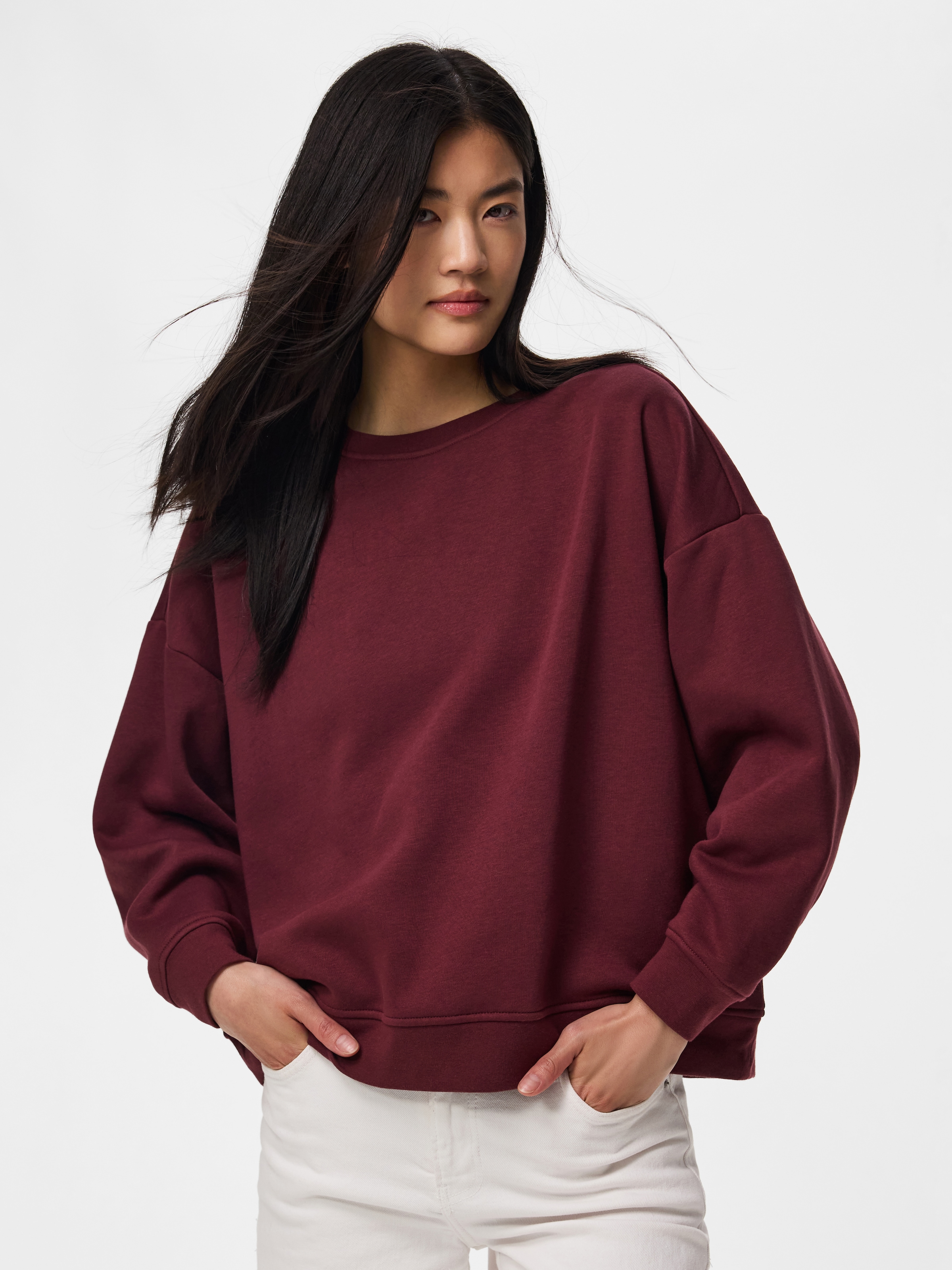 Image of pieces Sweatshirt "PCCHILLI LS LOOSE FIT SWEAT TOP NOOS BC", Baumwollmischung