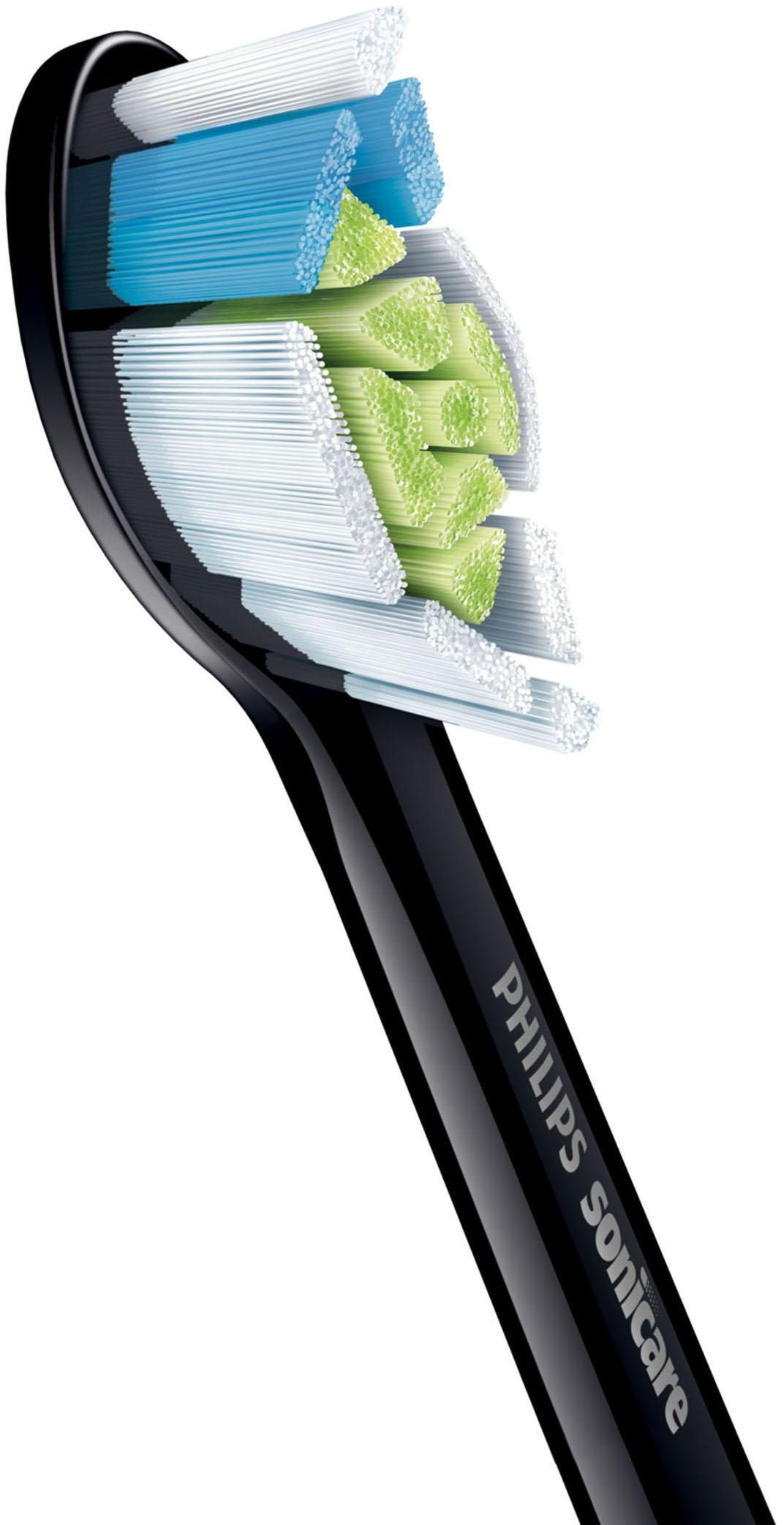 Philips Sonicare Aufsteckbürsten »Standard W2 Optimal White, Farbe schwarz«, mit der Bürstenkopferkennung, Standardgrösse