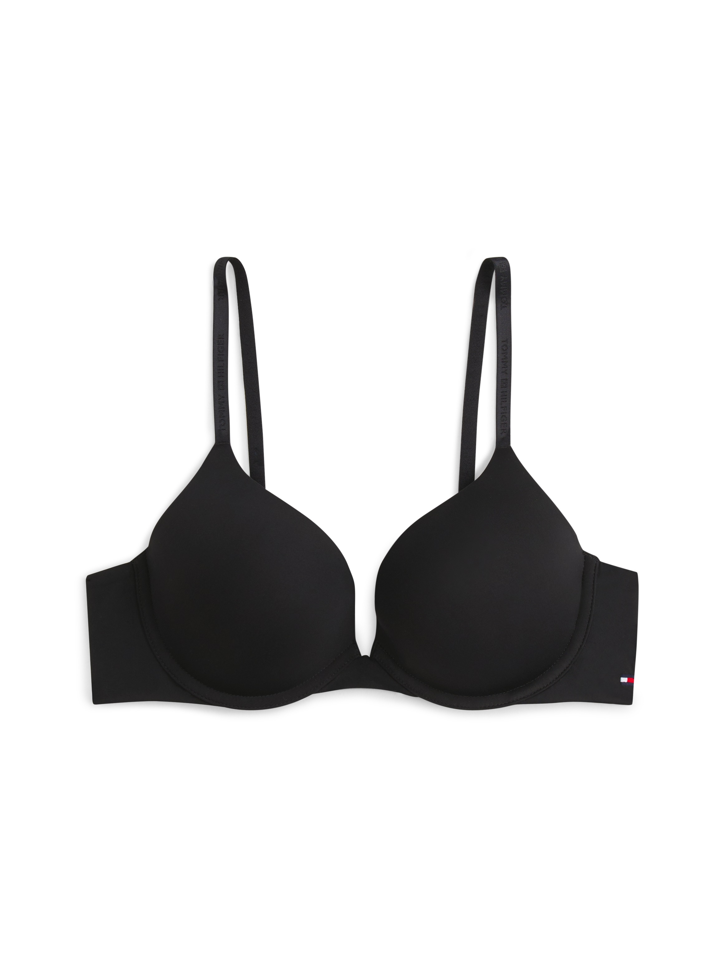 Image of Tommy Hilfiger Underwear Bügel-BH "PUSH UP" unifarben, Spaghettiträger mit Logo