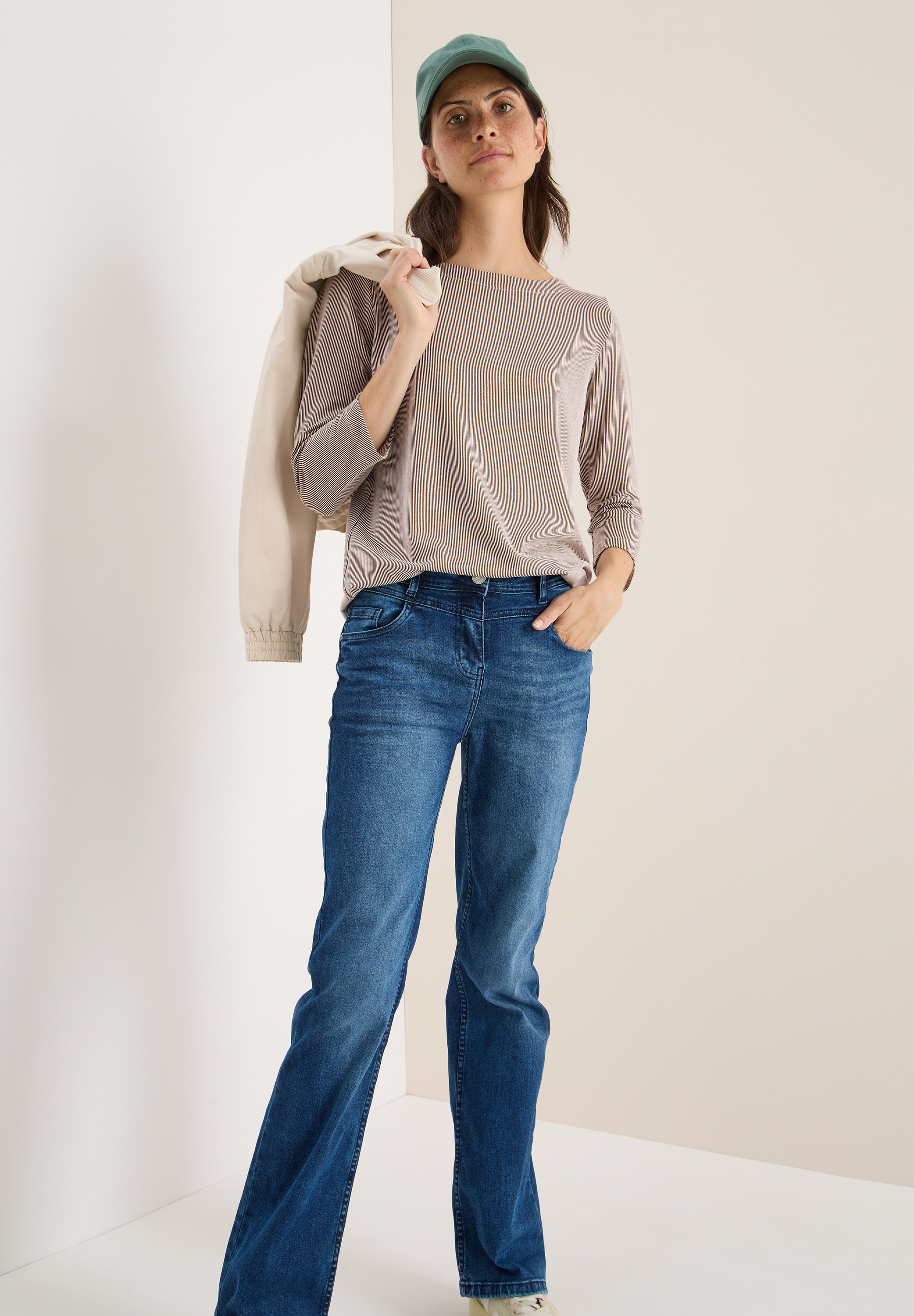 Cecil 3/4-Arm-Shirt mit Streifen Muster