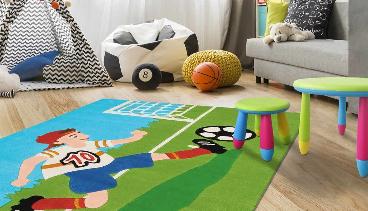 Image of Arte Espina Kinderteppich "Joy 4090" rechteckig 22 mm Höhe Sehr strapazierfähig, Fussbodenheizungsgeeignet, Fussball