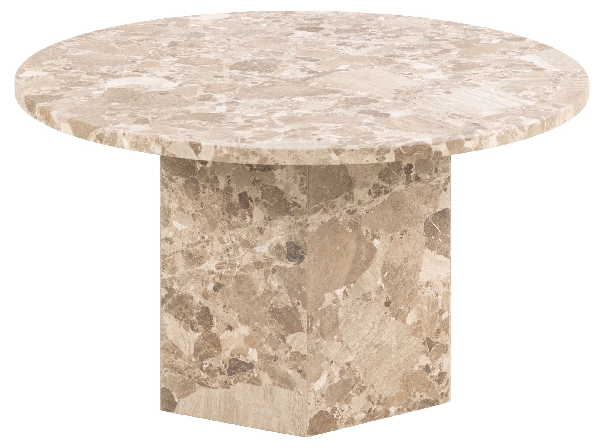 ACTONA GROUP Couchtisch »Naxos« Rund Couchtisch, matt Latte lackiert Marmor, Ø80x42cm