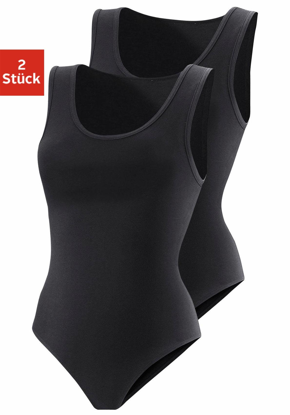 Vivance Shirtbody, (2er-Pack), aus elastischer Baumwoll-Qualität