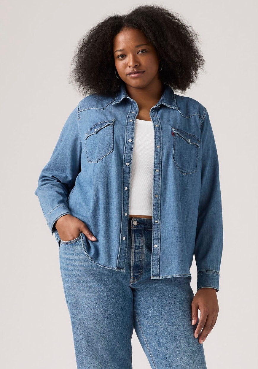 Image of Levis Plus Jeansbluse "PL ULTIMATE WESTERN T3" mit Taschen
