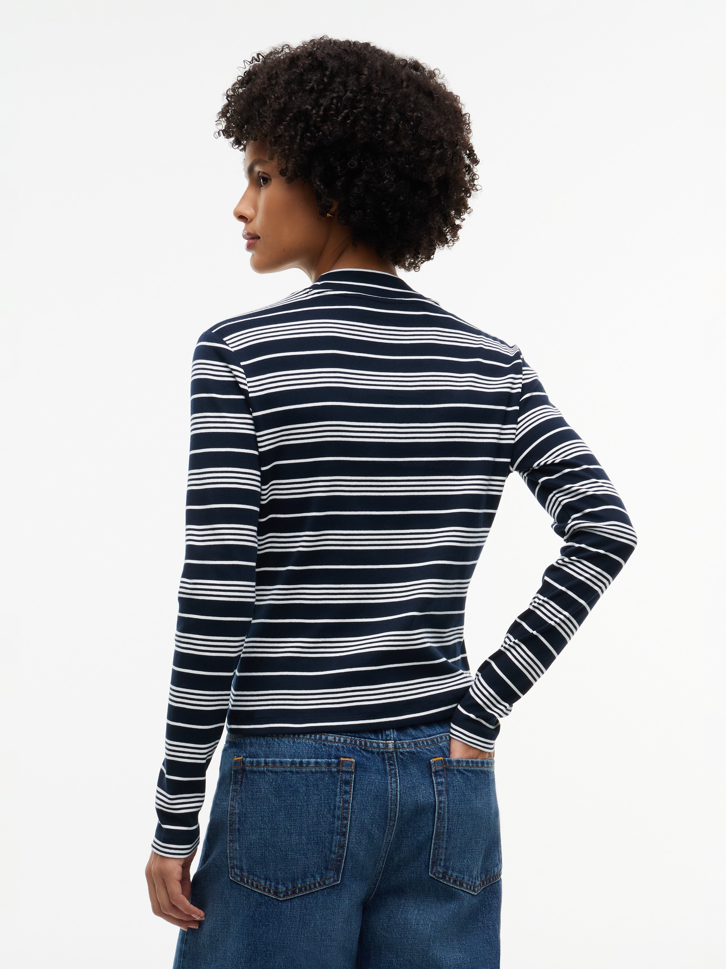 Tommy Hilfiger T-shirt à manches longues »SLIM CODY MOCK-NK LS« Coton, coupe slim