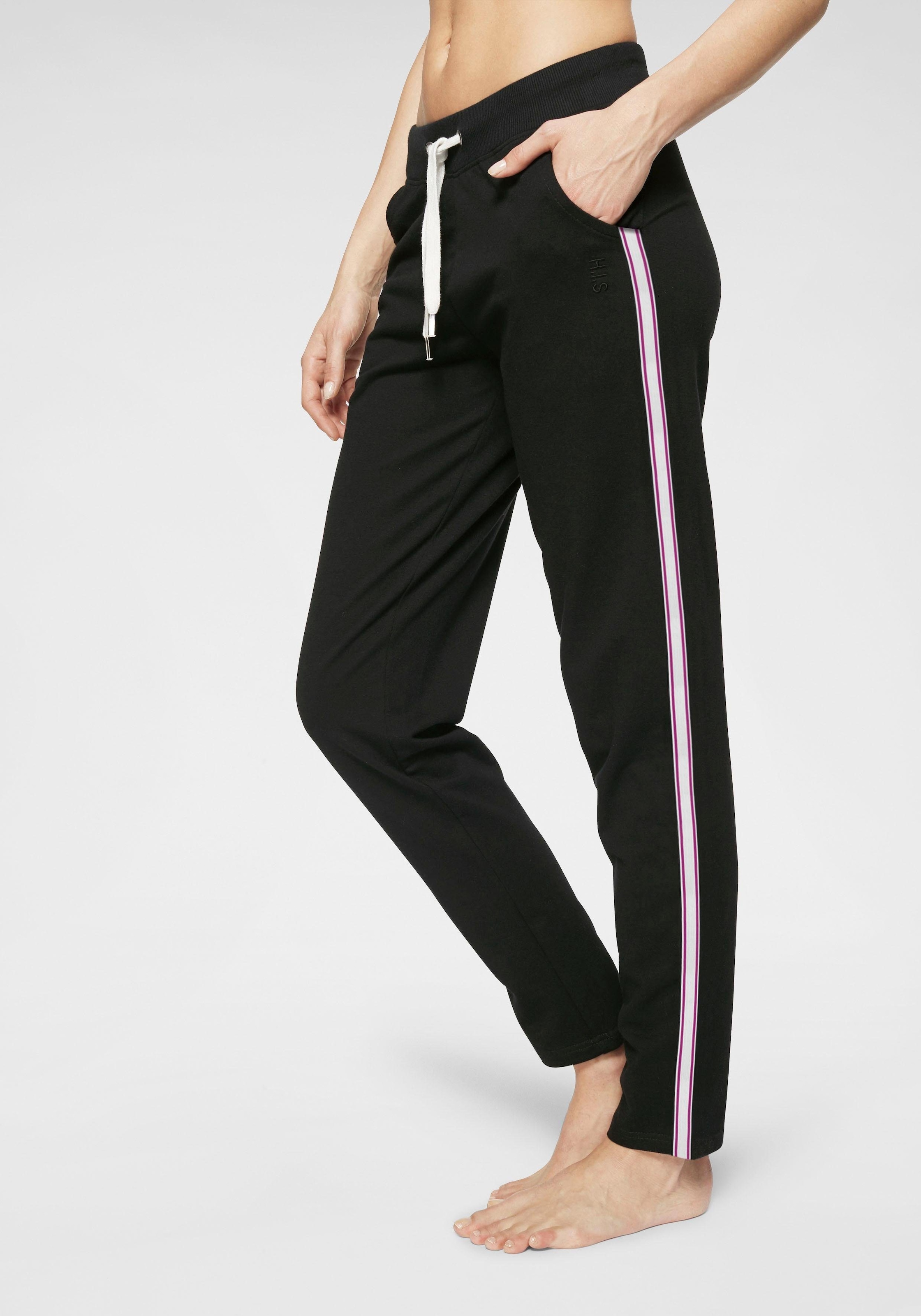 H.I.S Homewearhose »-Loungehose«, mit seitlichen Streifen und Eingrifftaschen, Loungeanzug