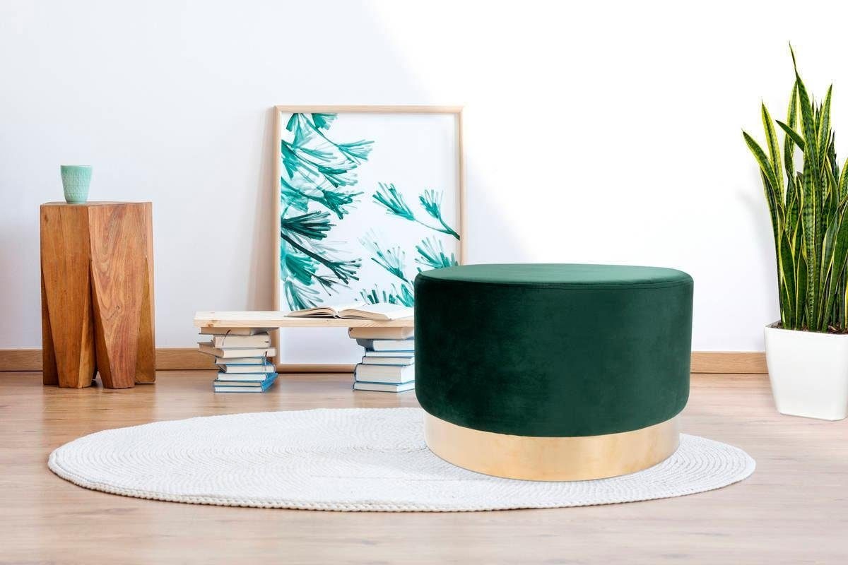 Image of Kayoom Hocker "Nano 510, Hocker in stilvollem Design,weiche Schaumstoff-Sitzfläche" 1 Stk. tlg. Golz Akzente, mit pflegeleichtem Stoffbezug, grosse runde Form